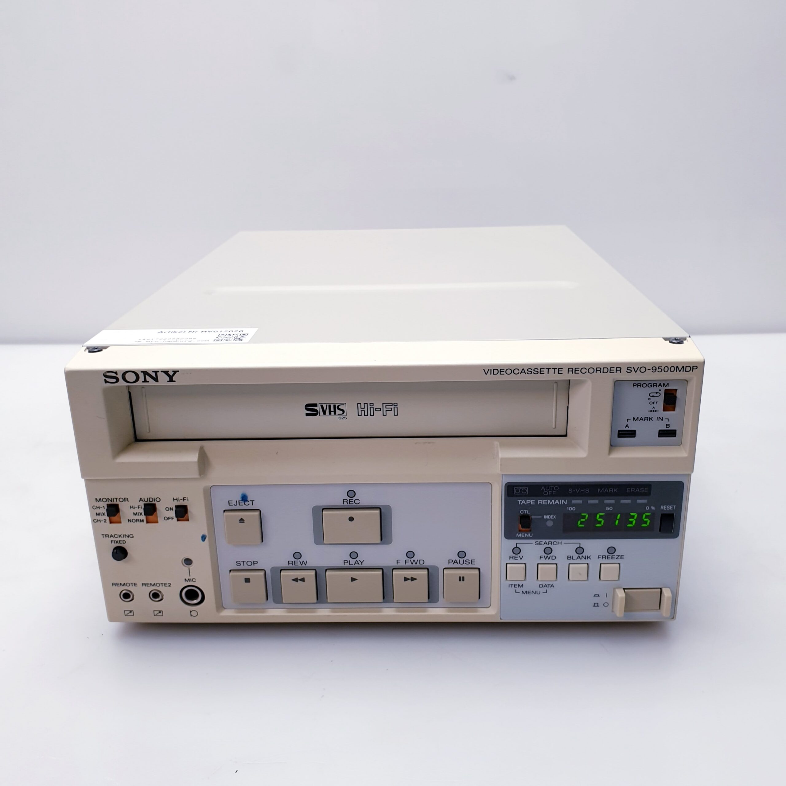 SONY Videokassetten Recorder SVO 9500MDP // SVO-9500MDP – Bild 2