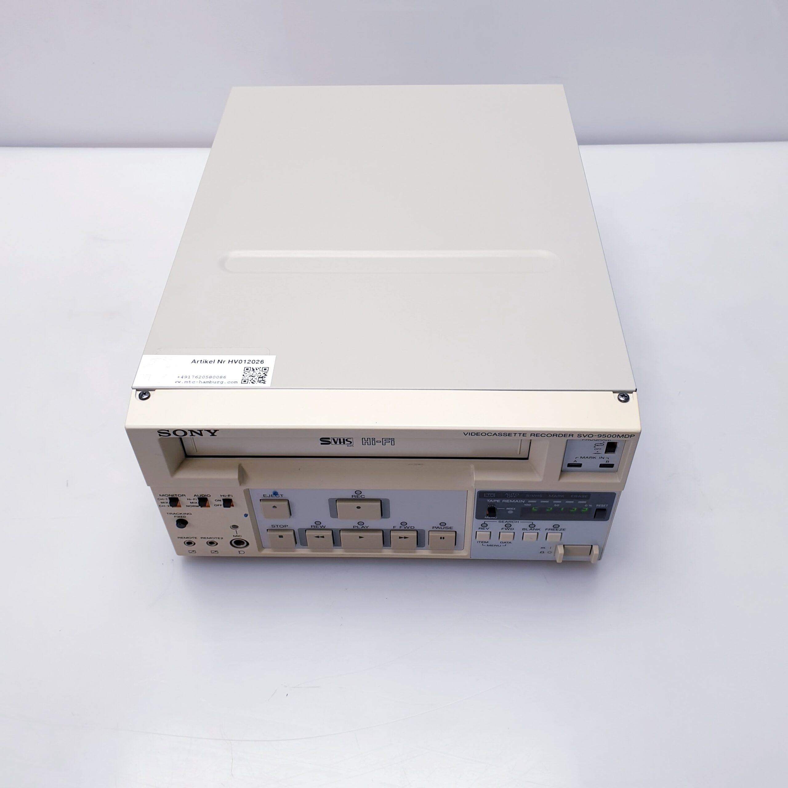 SONY Videokassetten Recorder SVO 9500MDP // SVO-9500MDP – Bild 3