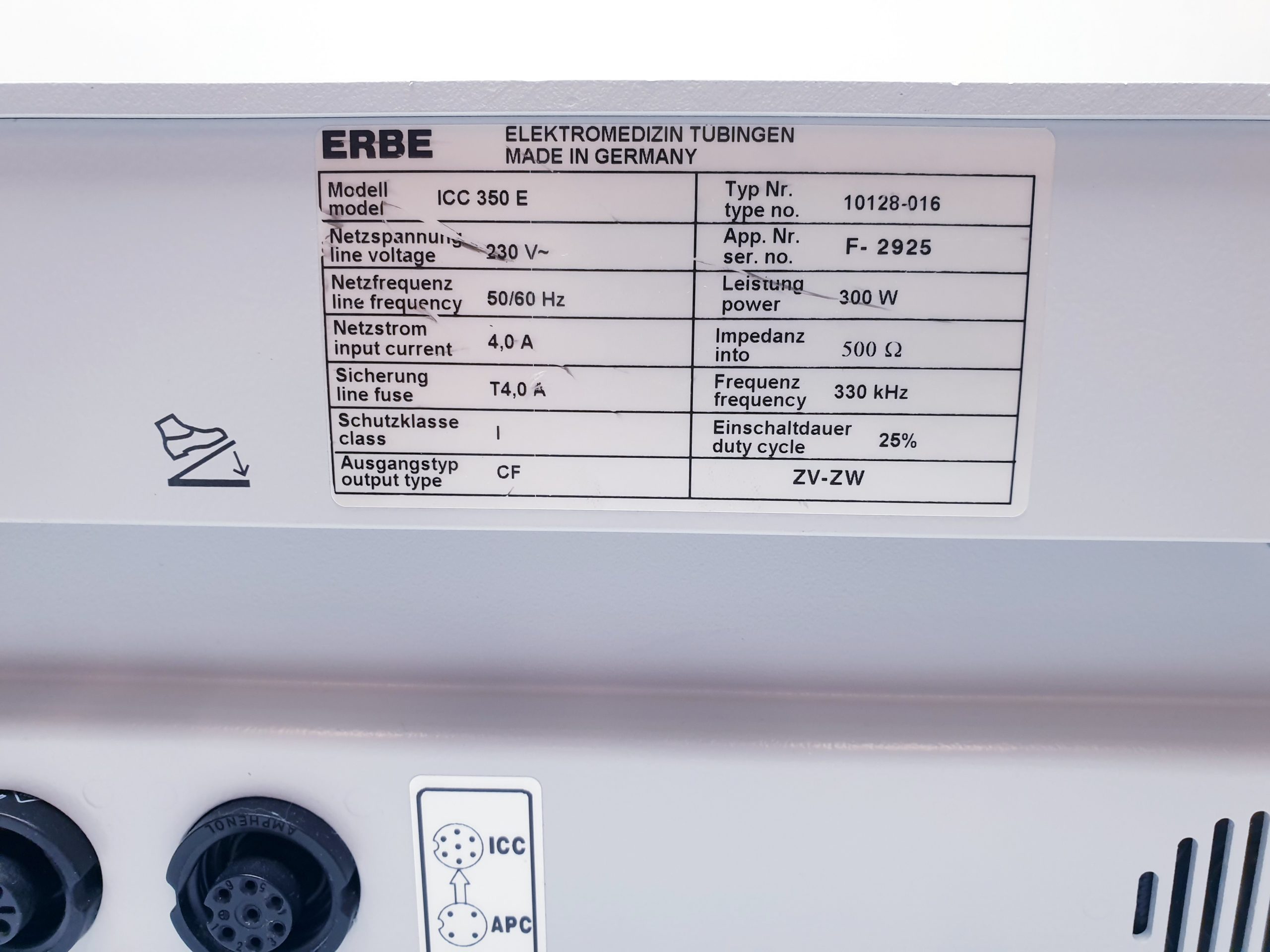 ERBE ICC 350 // ICC350 E-Serie HF-Chirurgiegerät 300 Watt Leistung – Bild 11