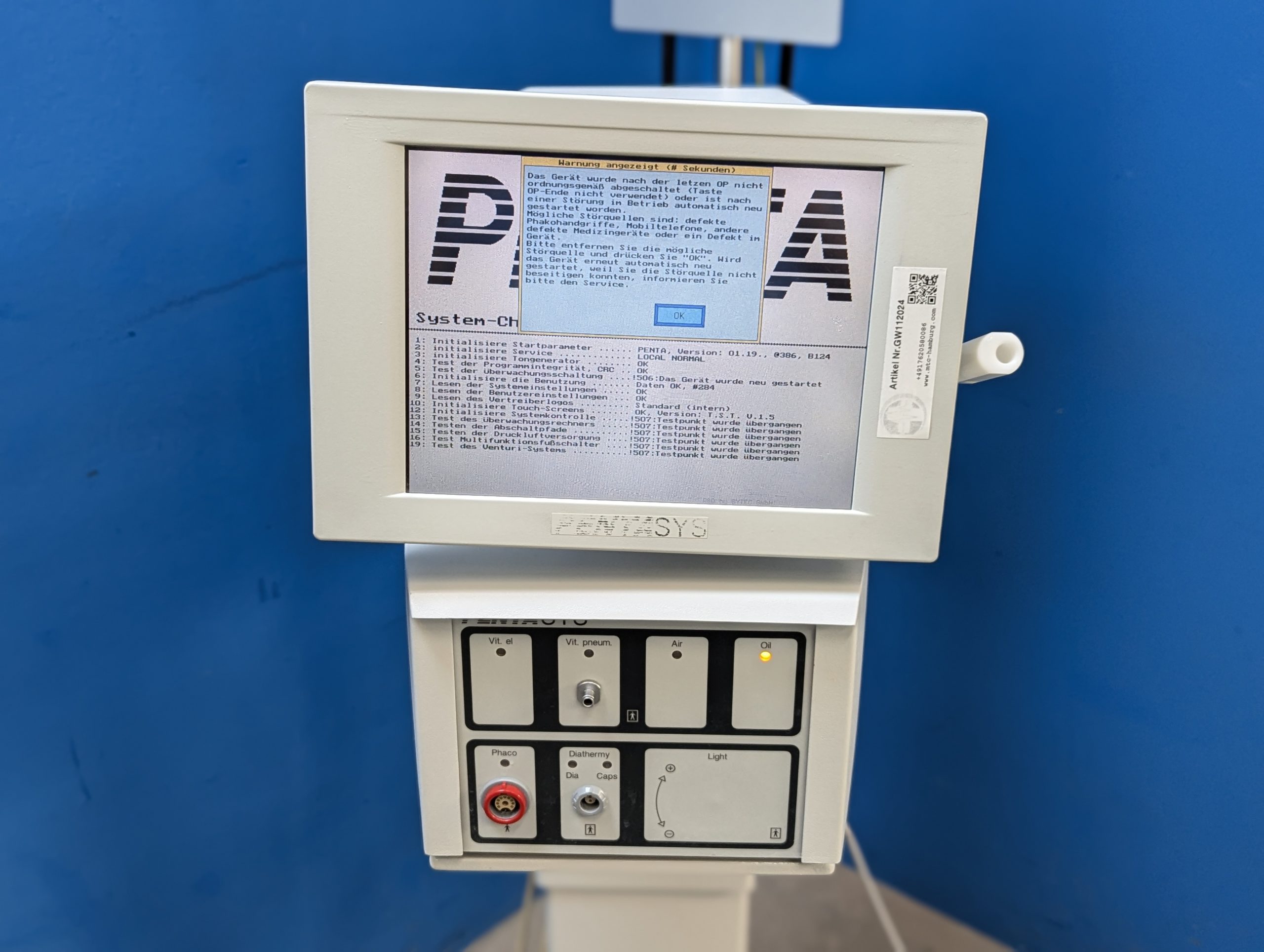 Fritz Ruck Pentasys Phaco Emulsifier – Bild 4