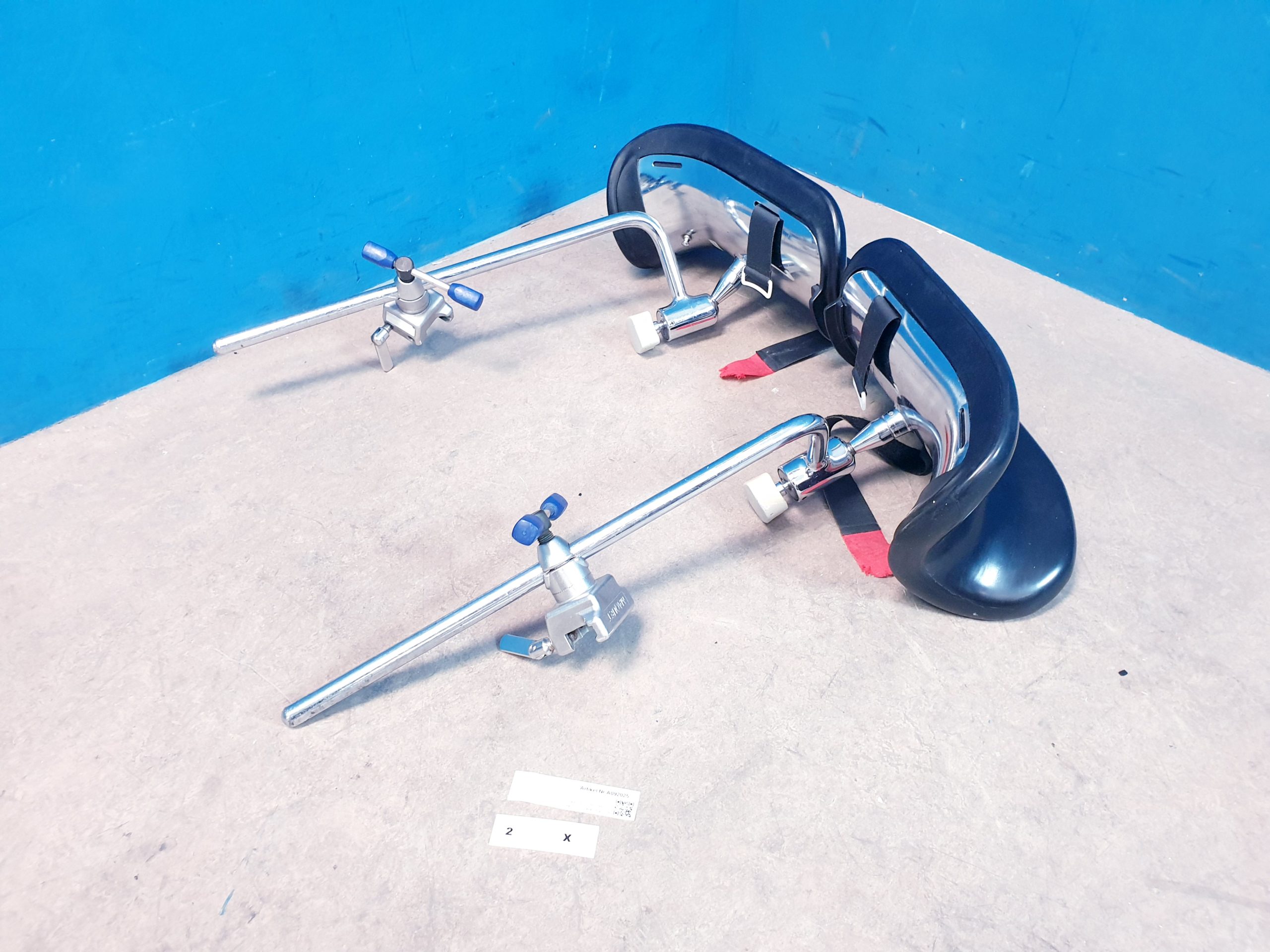 Maquet 2x Beinhalter Beinschale Beinauflage mit Befestigung und Posterung – Bild 3