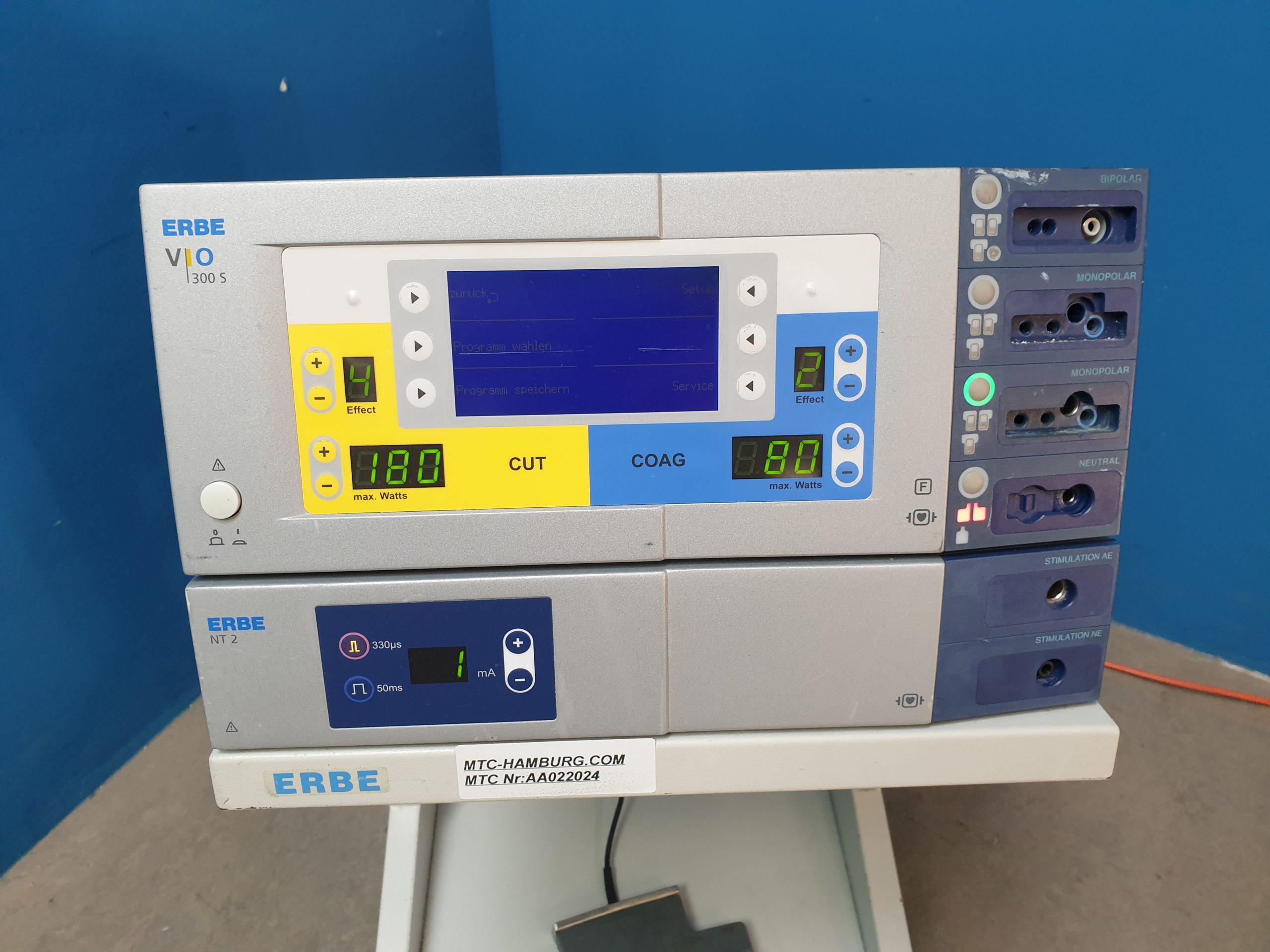 Erbe Vio 300S + NT2 HF Gerät Electrosurgical Unit System