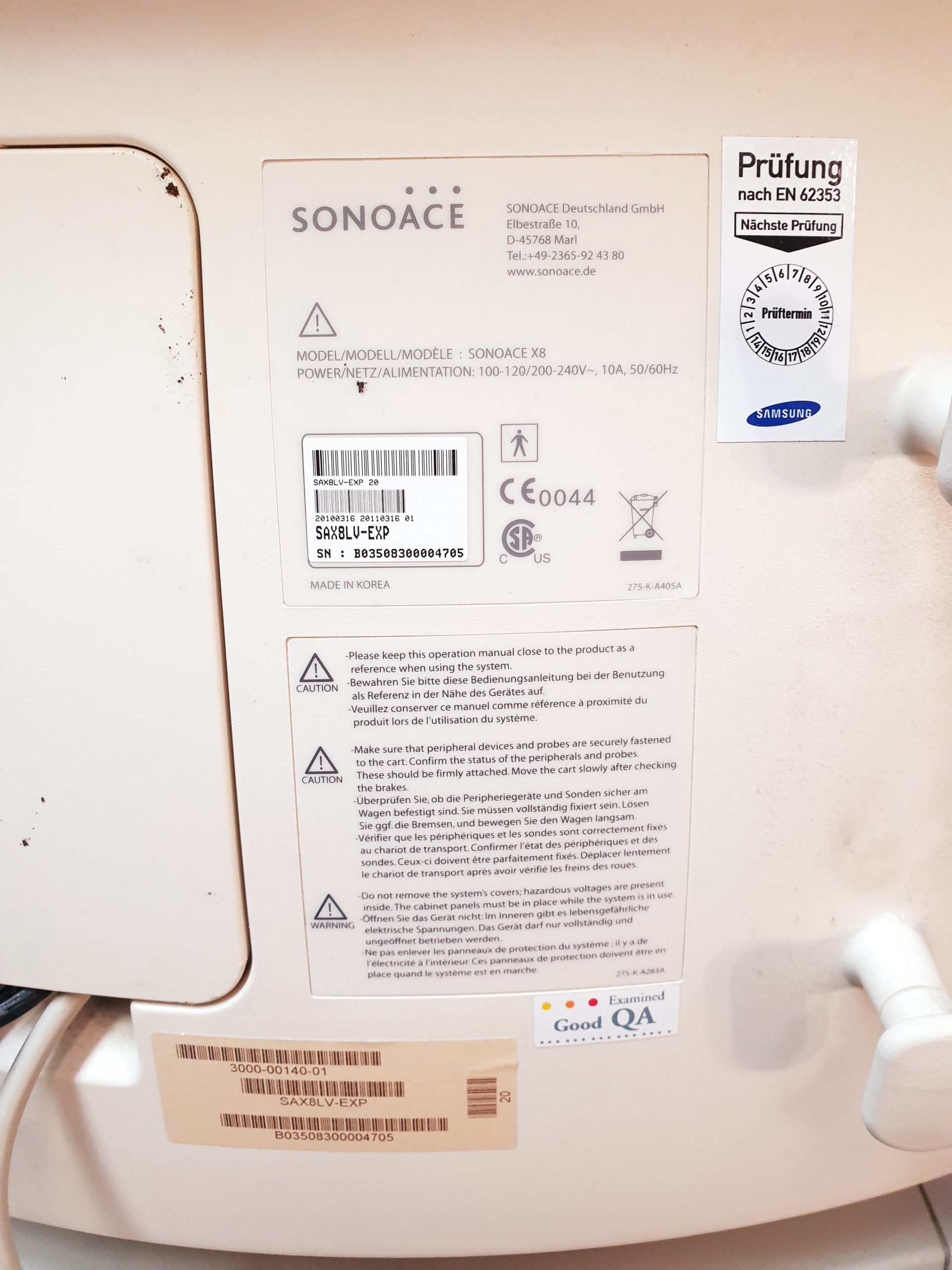 Sonoace Samsung L5-12EC + 3D4-8ET + EV4-910ED 3D 4D Ultraschallgerät – Bild 18