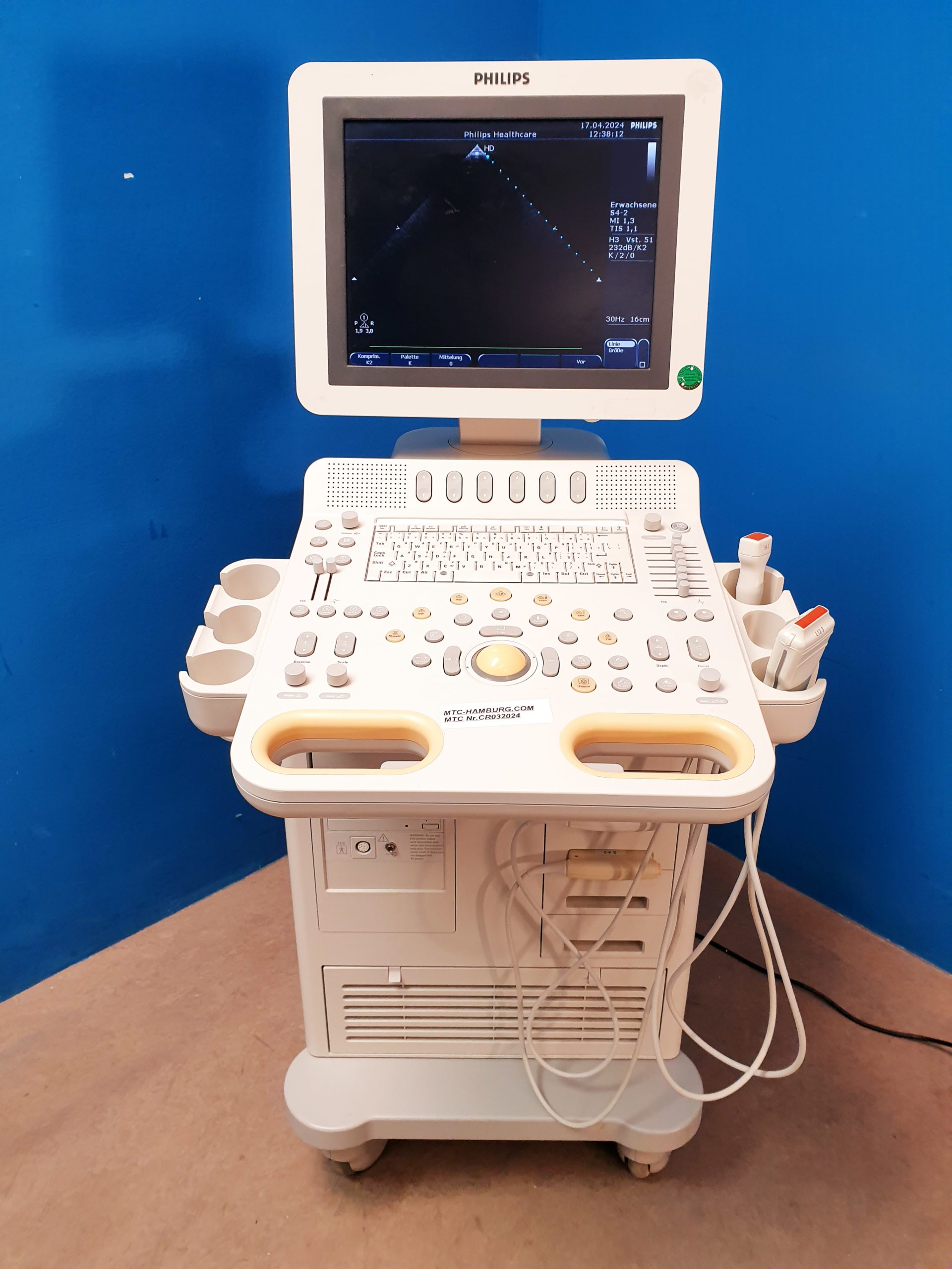 Philips HD7 Ultraschallgerät + S4-2 + L12-3 - Kardiomaschine – Bild 3