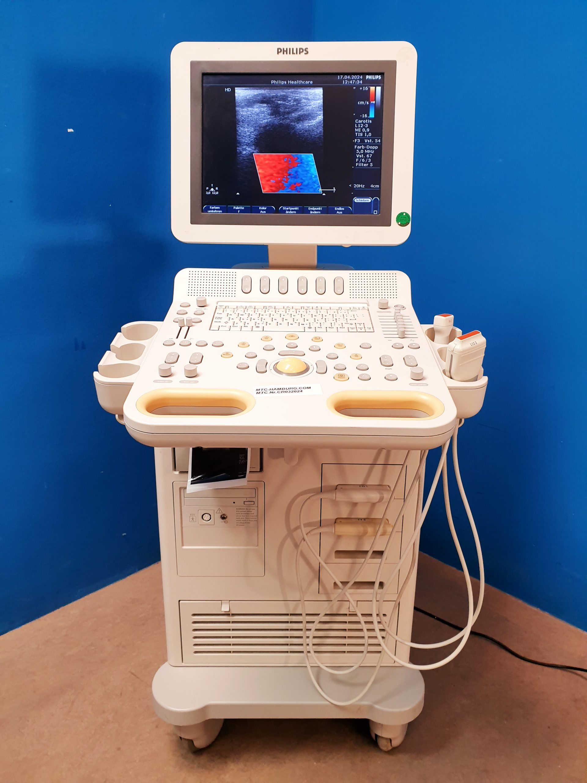 Philips HD7 Ultraschallgerät + S4-2 + L12-3 - Kardiomaschine – Bild 11