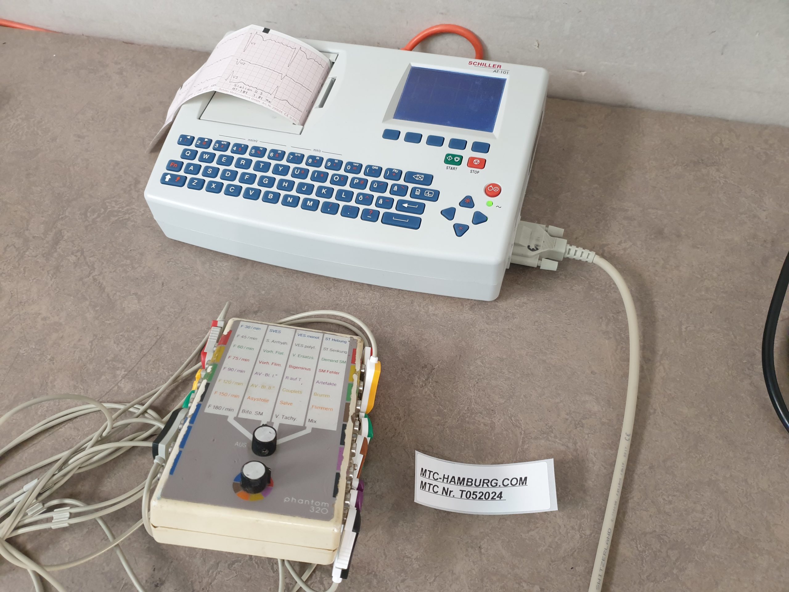Schiller AT-101 // AT 101 EKG 12 Kanal Gerät mit LCD Display , Patientenkabel – Bild 2