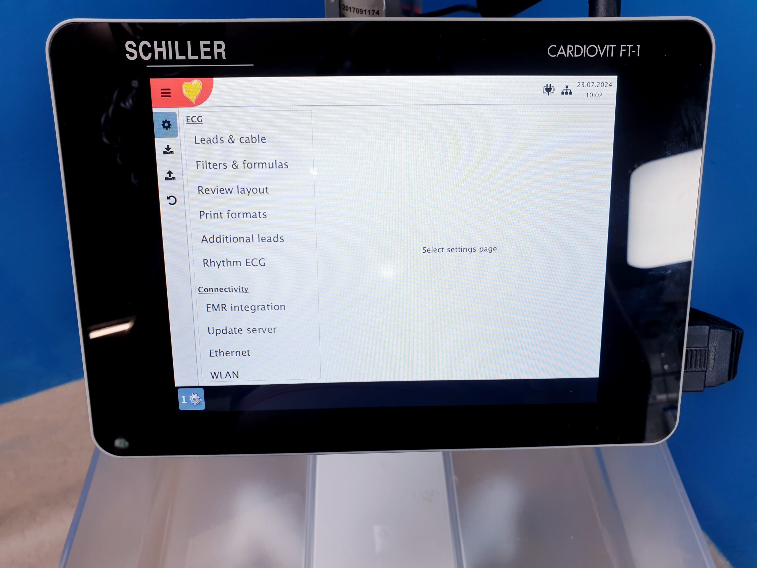 Schiller Cardiovit FT-1 EKG + DT100 80 Sauganlage – Bild 19