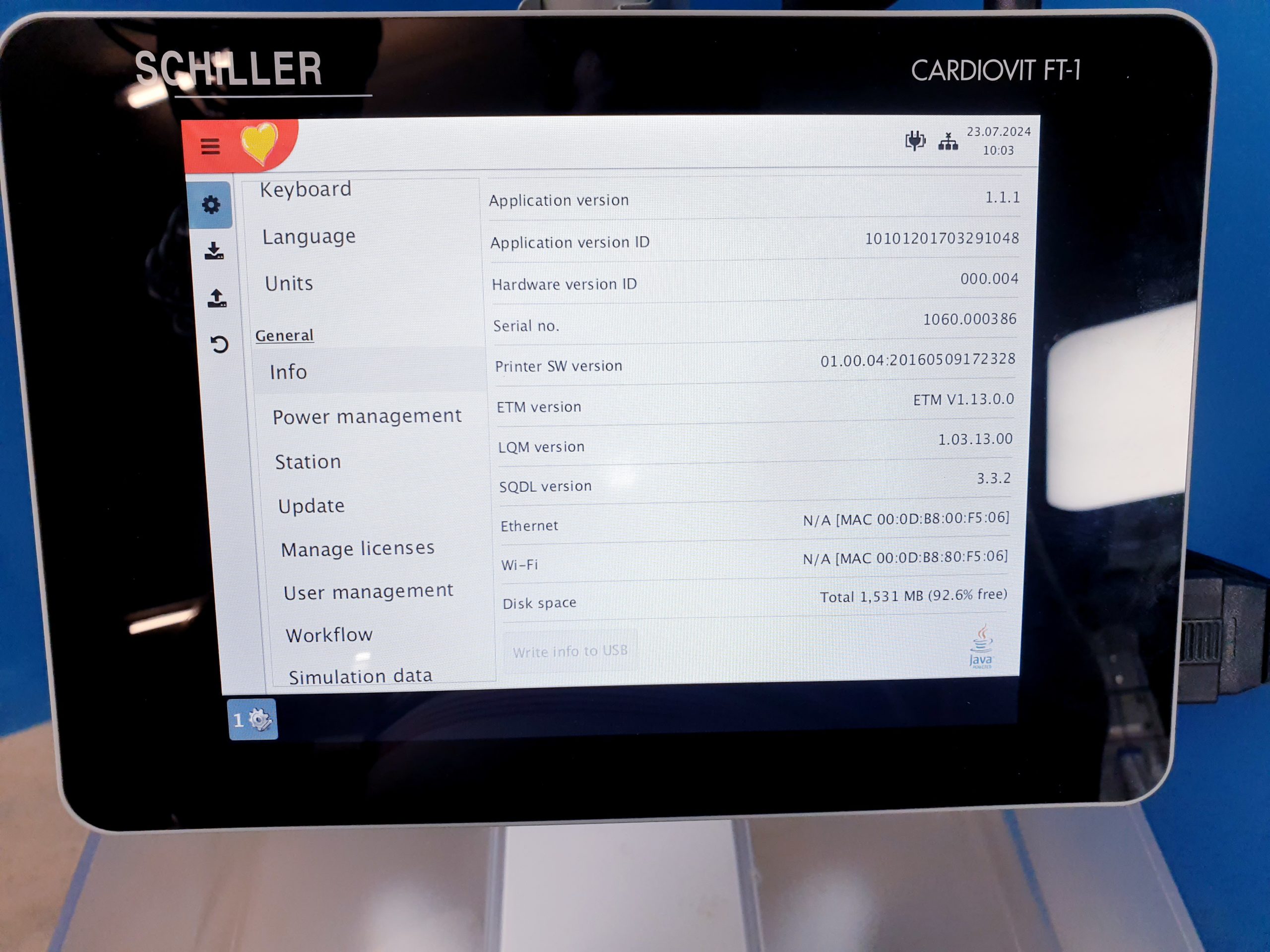 Schiller Cardiovit FT-1 EKG + DT100 80 Sauganlage – Bild 21