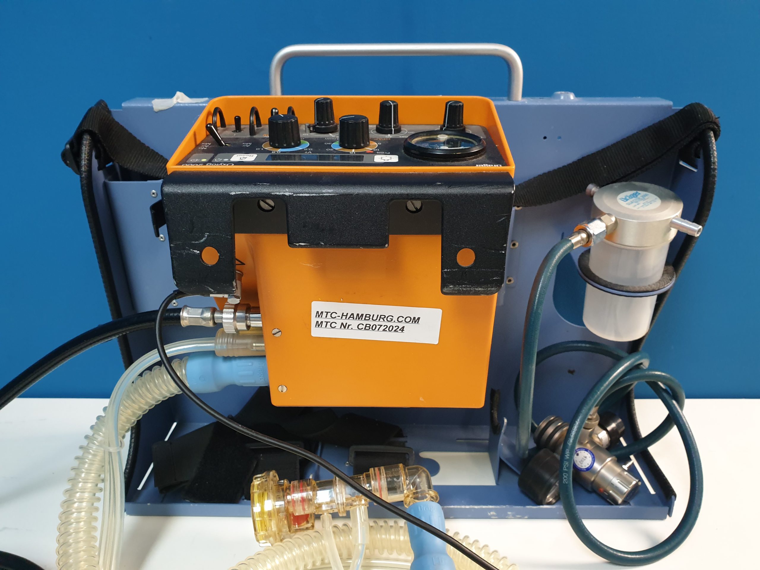Dräger Draeger Oxylog 2000 mit Traggestellt ,Beatmungsgerät – Bild 3