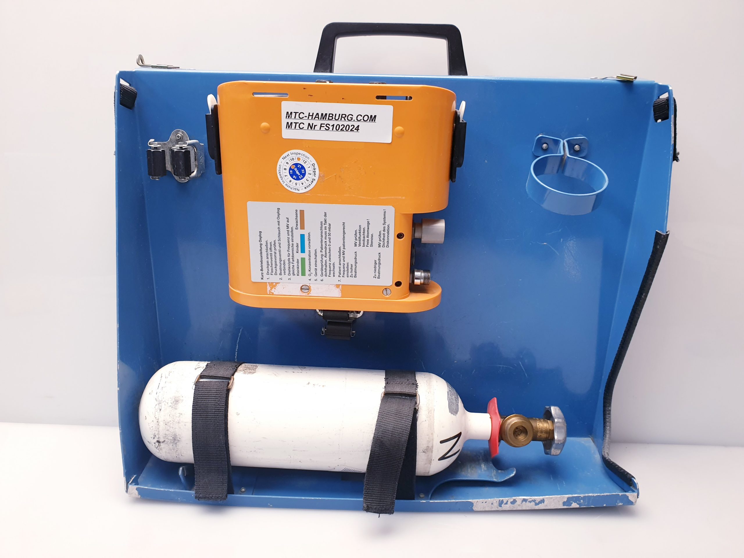 Dräger Oxylog mit Trageplatte – Bild 5