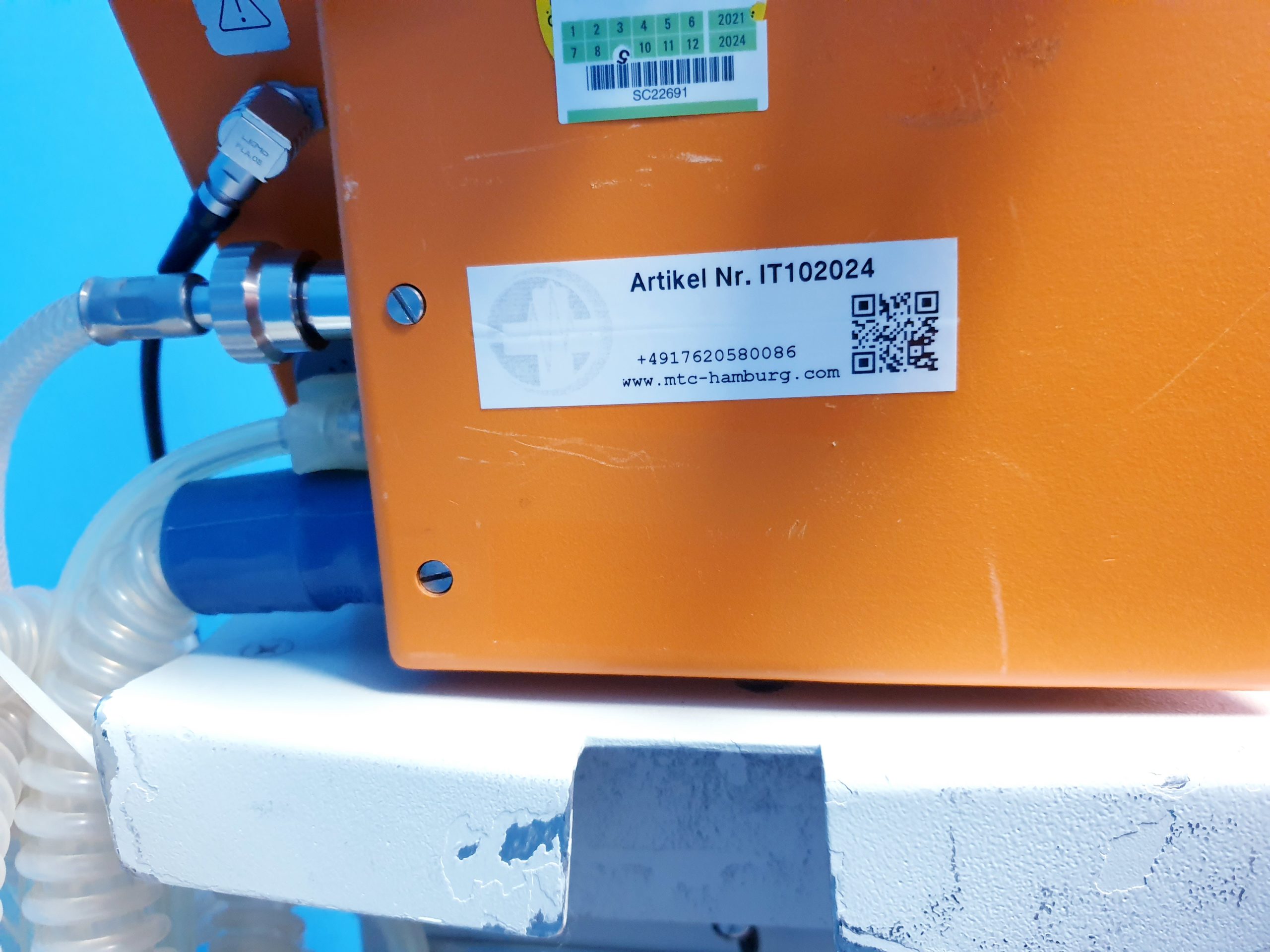 Draeger-Dräger Oxylog 2000 Notfallbeatmungsgerät - auf Fahrbarem Gestell – Bild 2