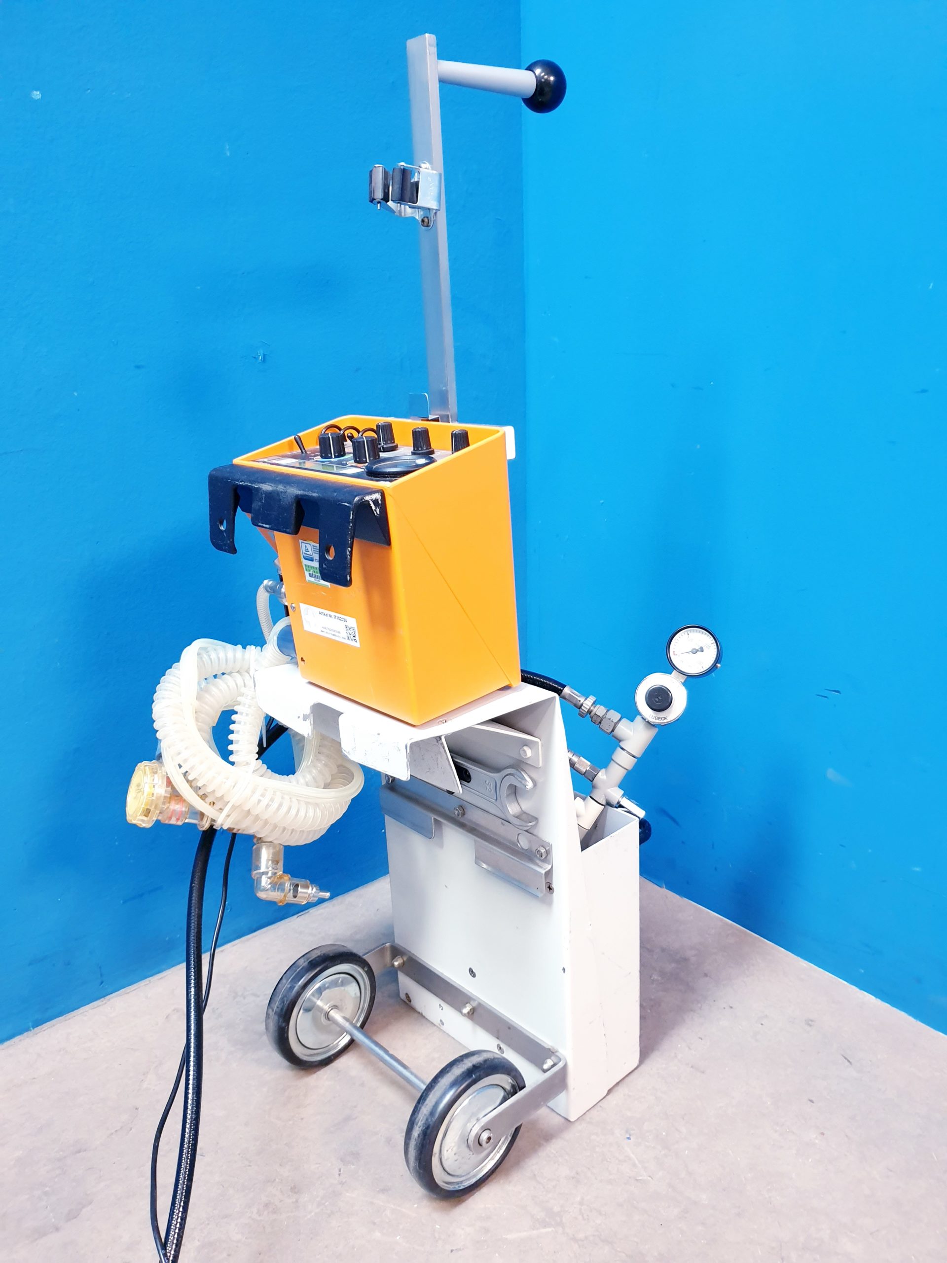 Draeger-Dräger Oxylog 2000 Notfallbeatmungsgerät - auf Fahrbarem Gestell – Bild 8