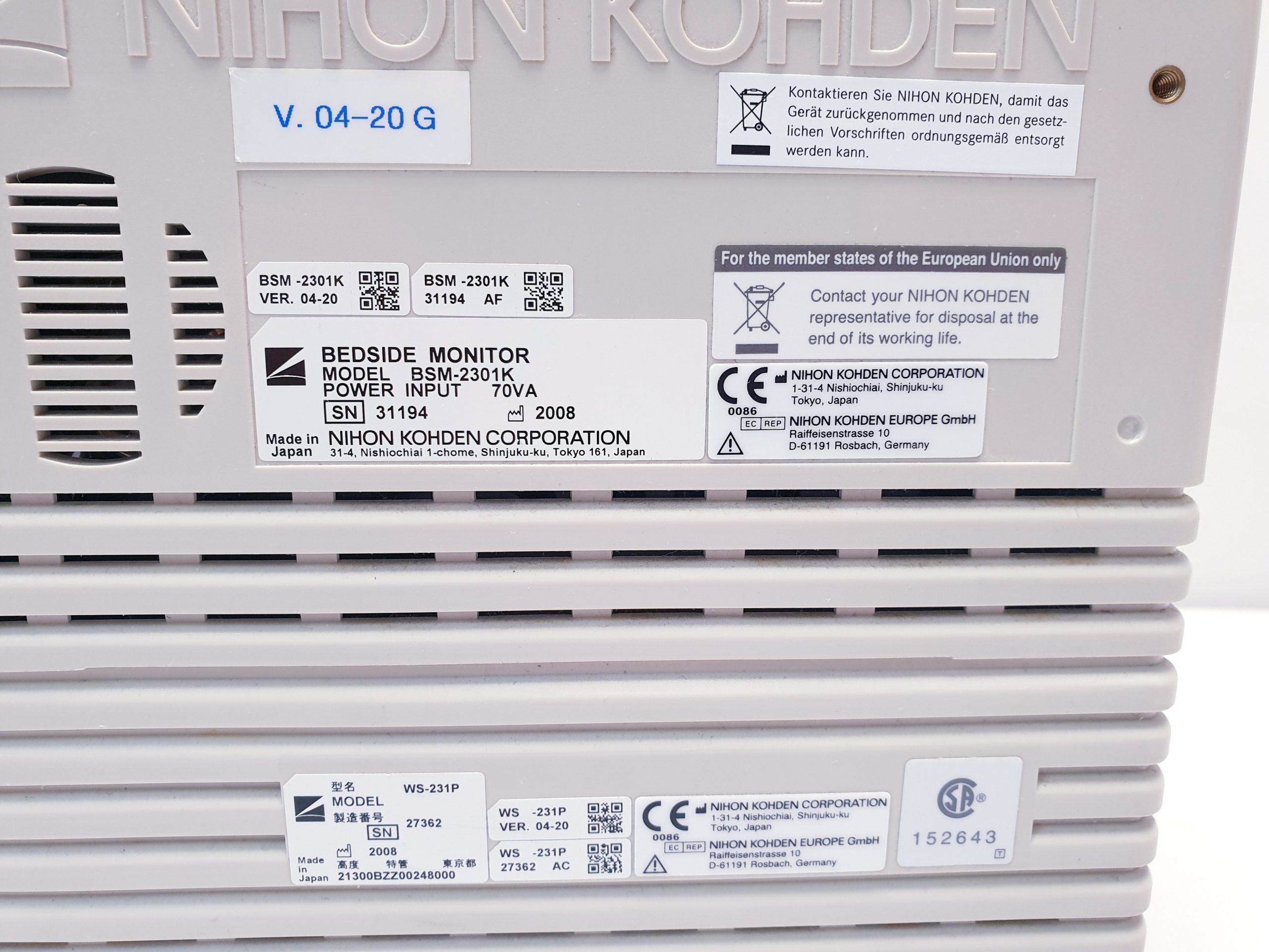 Nihon Kohden BSM-2301K Monitor – Bild 14