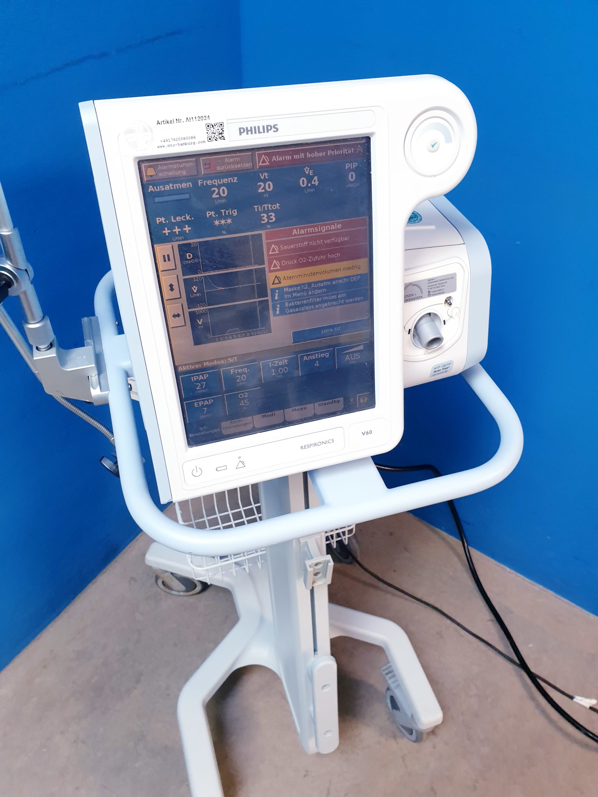 Philips Respironics V60 V 60 Beatmungsgerät – Bild 3