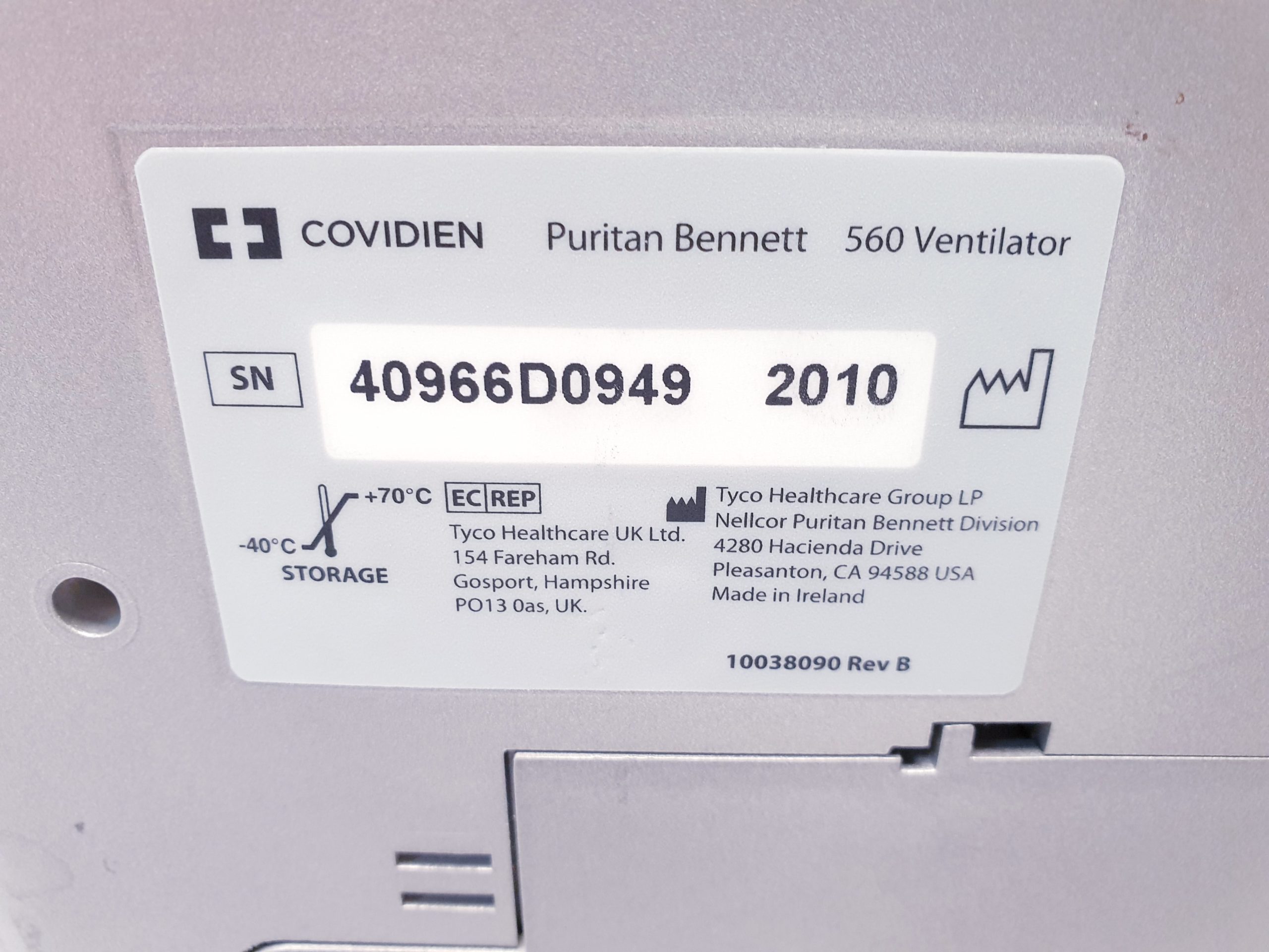 COVIDIEN Puritan Bennett 560 – Bild 10