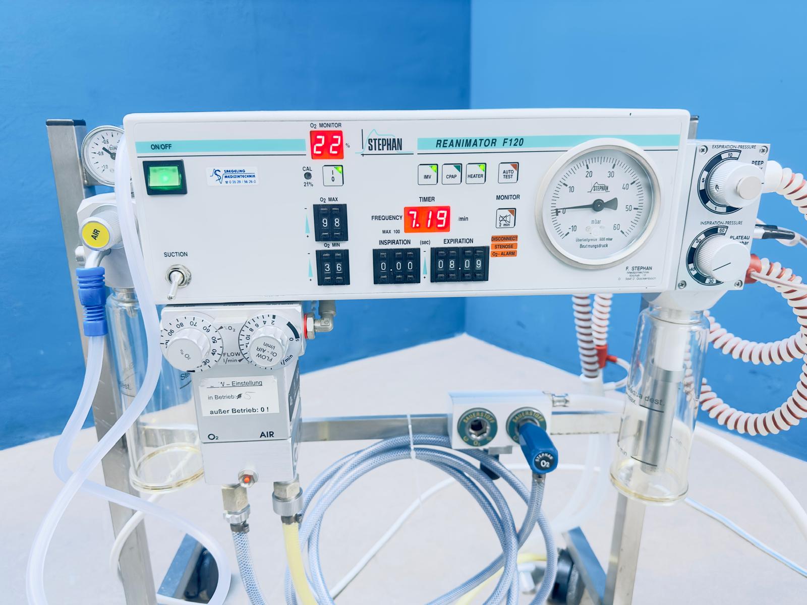 Stephan F-120 - F120 Beatmungsgerät auf fahrenbarem Gestell – Bild 4