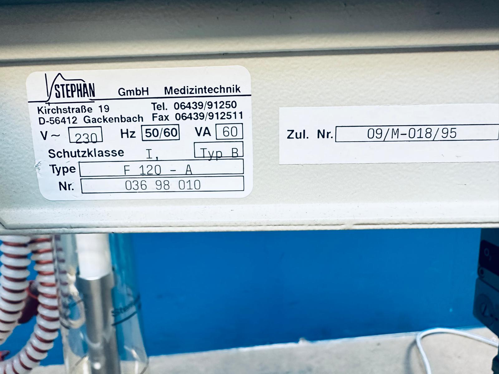 Stephan F-120 - F120 Beatmungsgerät auf fahrenbarem Gestell – Bild 10