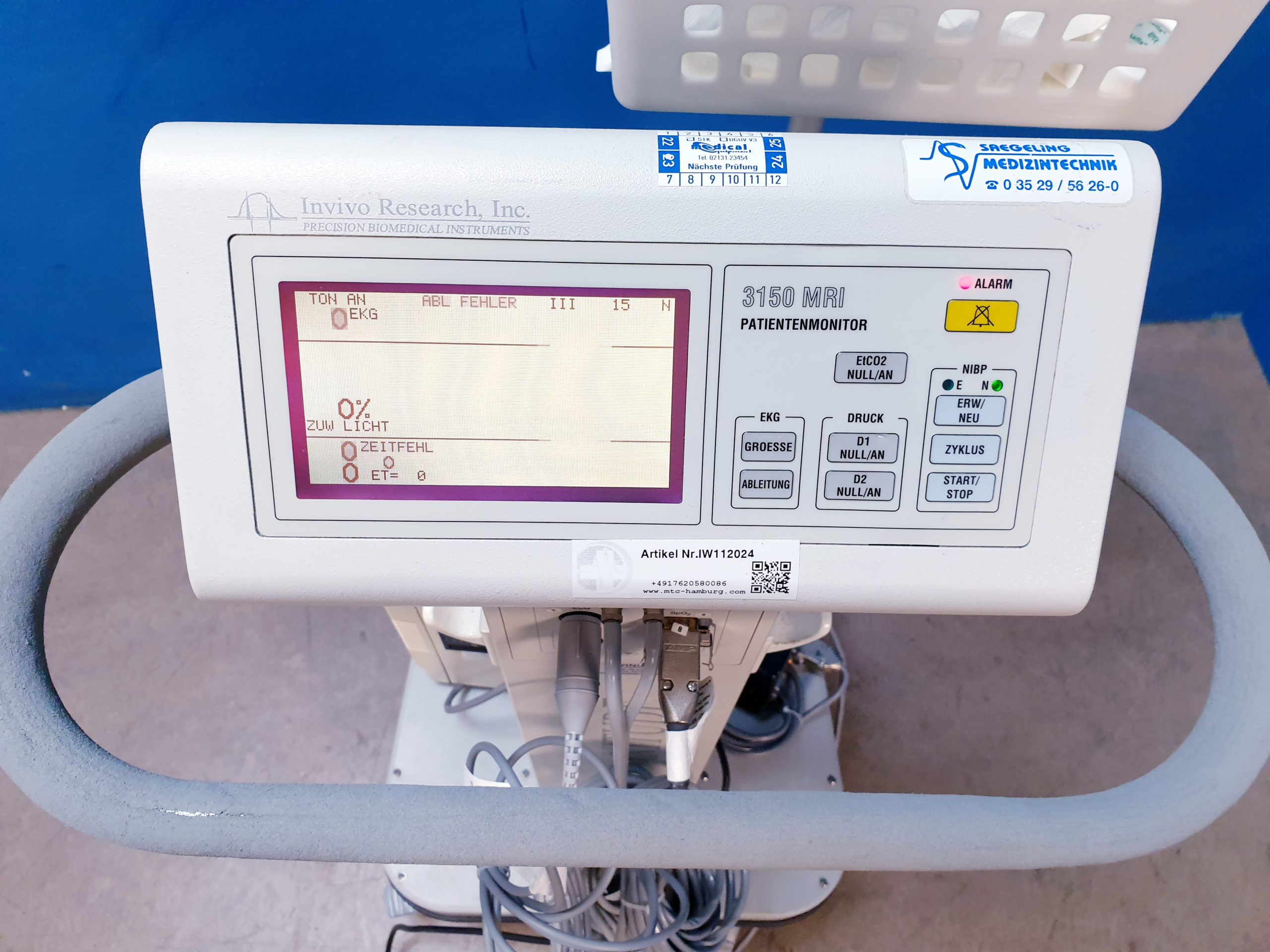 Invivo 3150 MRI Patient Monitor mit Zubehör – Bild 15