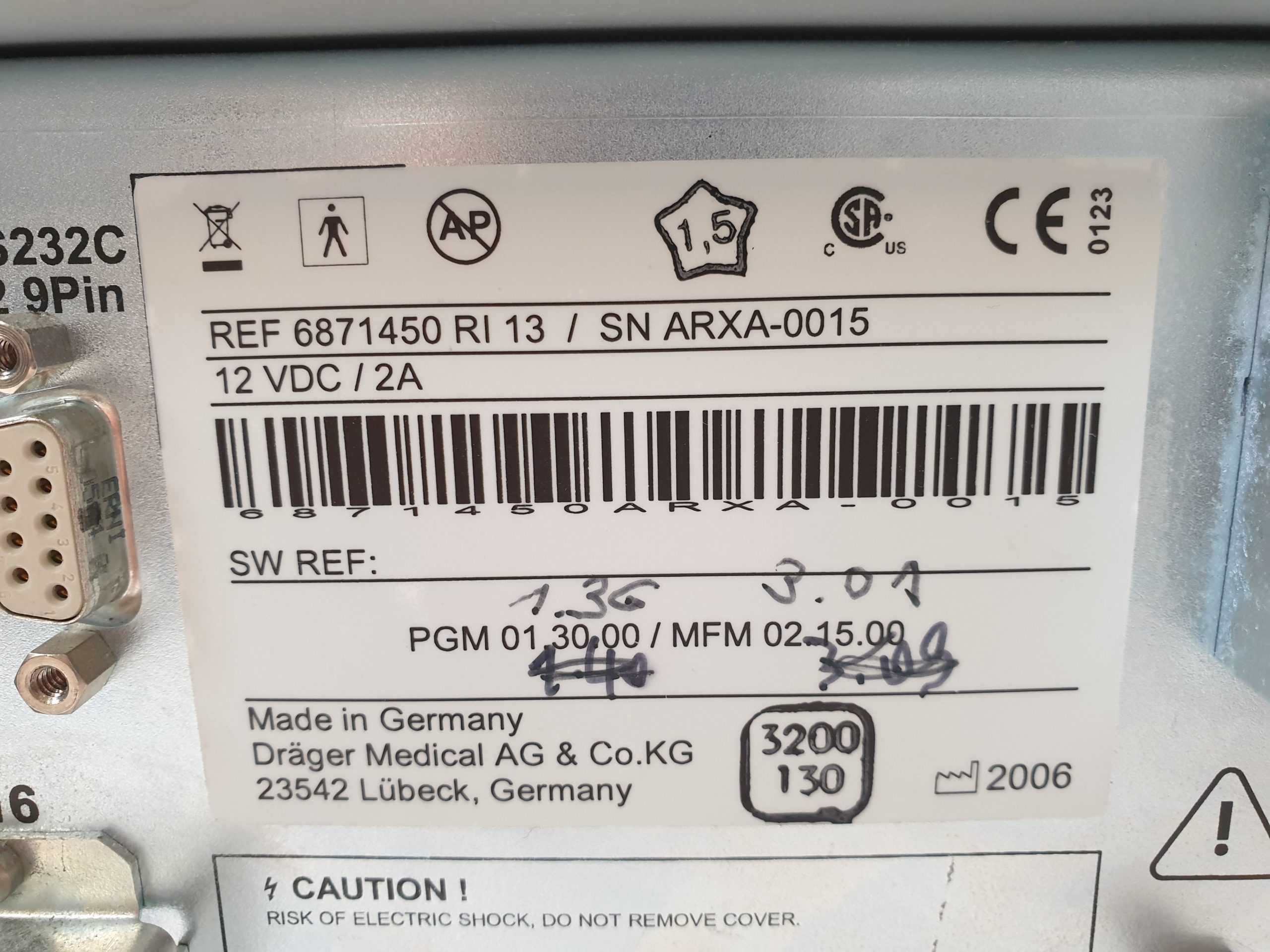 Dräger Scio Four Oxi plus mit einem Netzteil. - DEFEKT – Bild 9