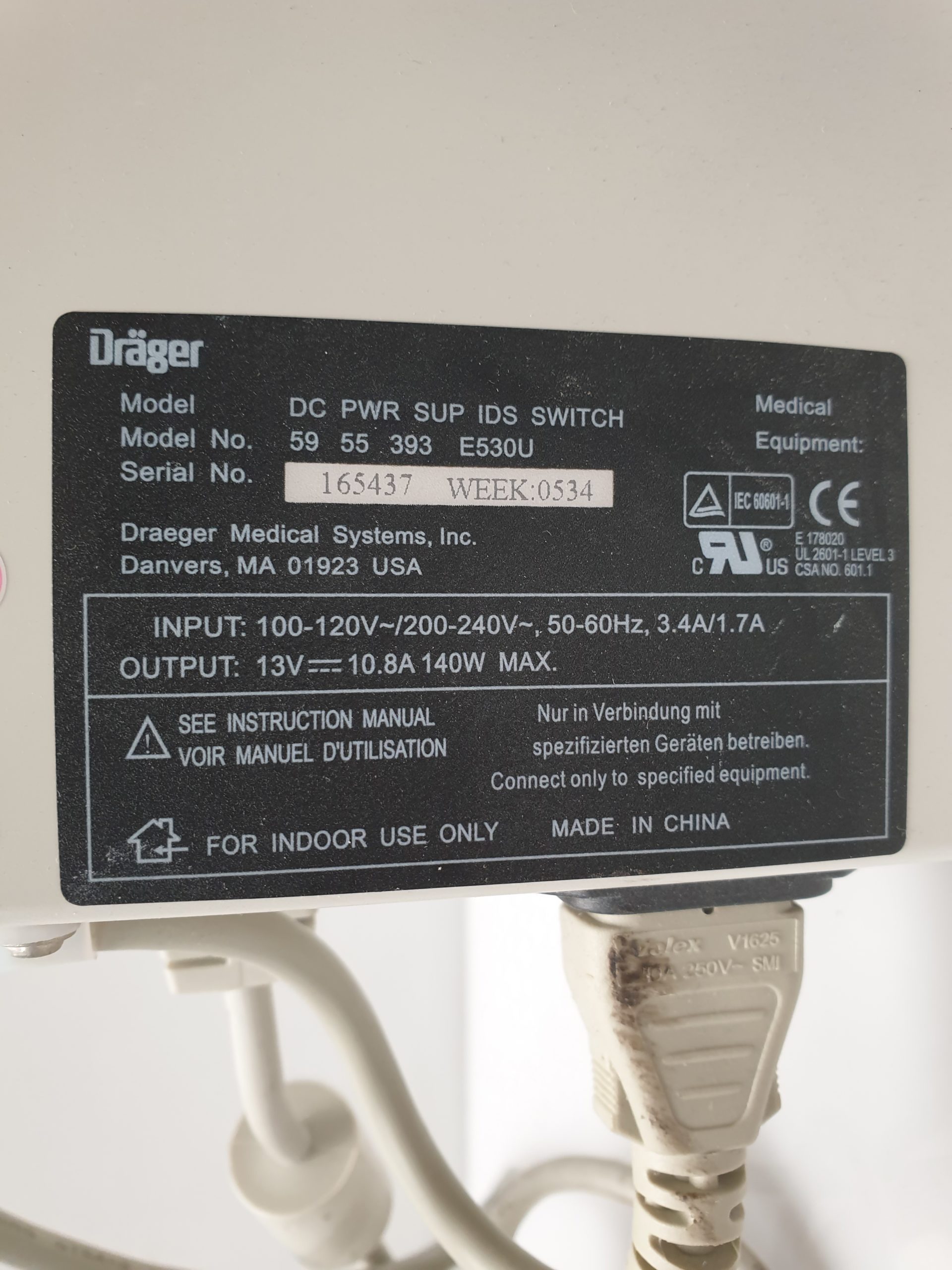 Dräger Scio Four Oxi plus mit einem Netzteil. - DEFEKT – Bild 11