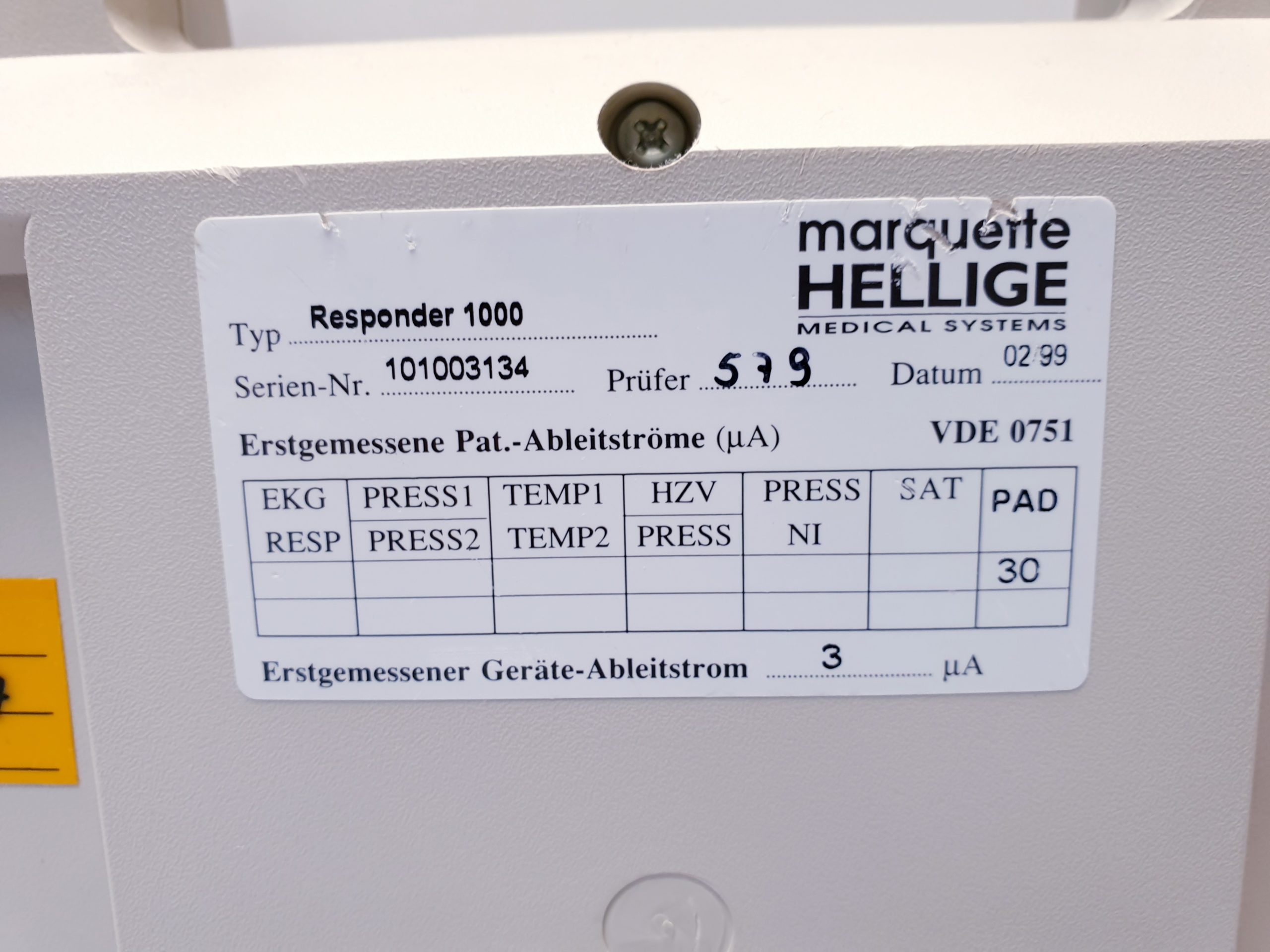 GE Healthcare Hellige Marquette Responder 1000 Defibrillator – Bild 11