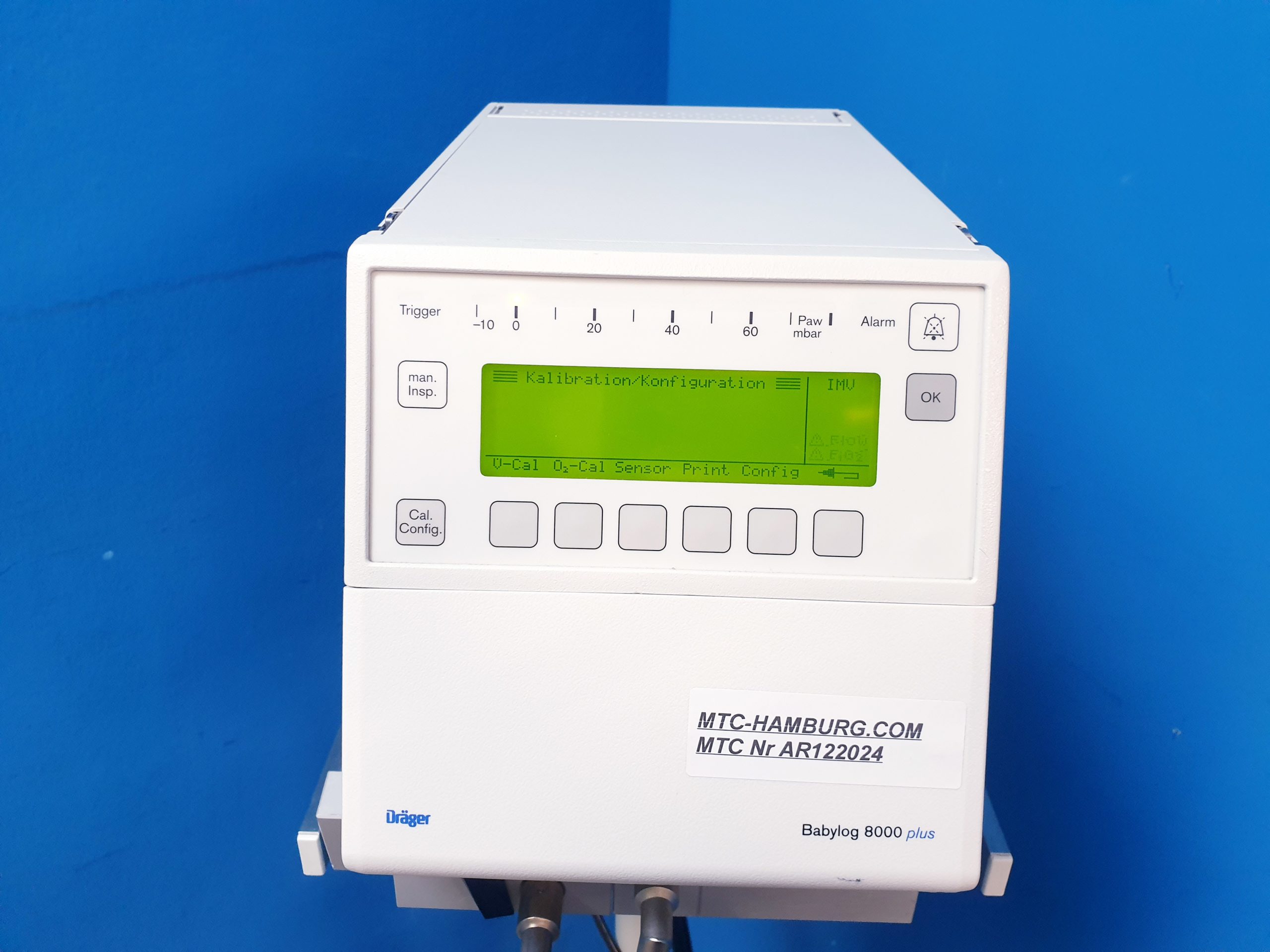 Draeger-Dräger Beatmungsgerät Dräger Babylog 8000 plus+fahrbarem Stativ – Bild 5