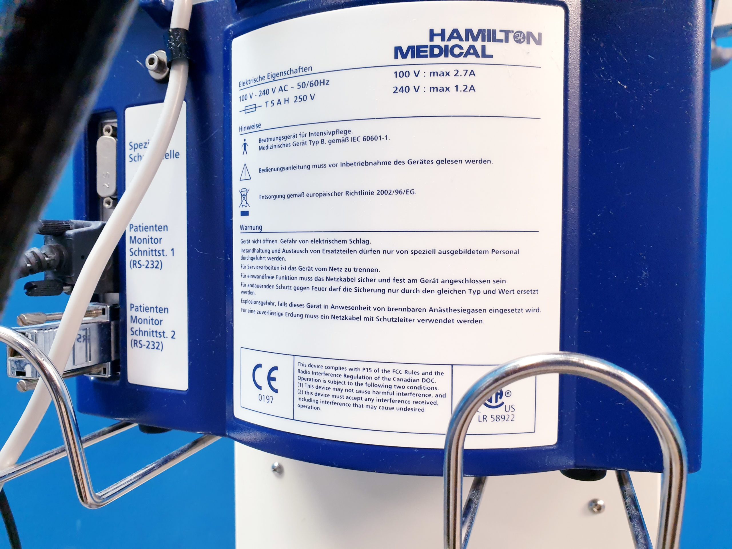 Hamilton G5 high end Beatmungsgerät – Bild 16