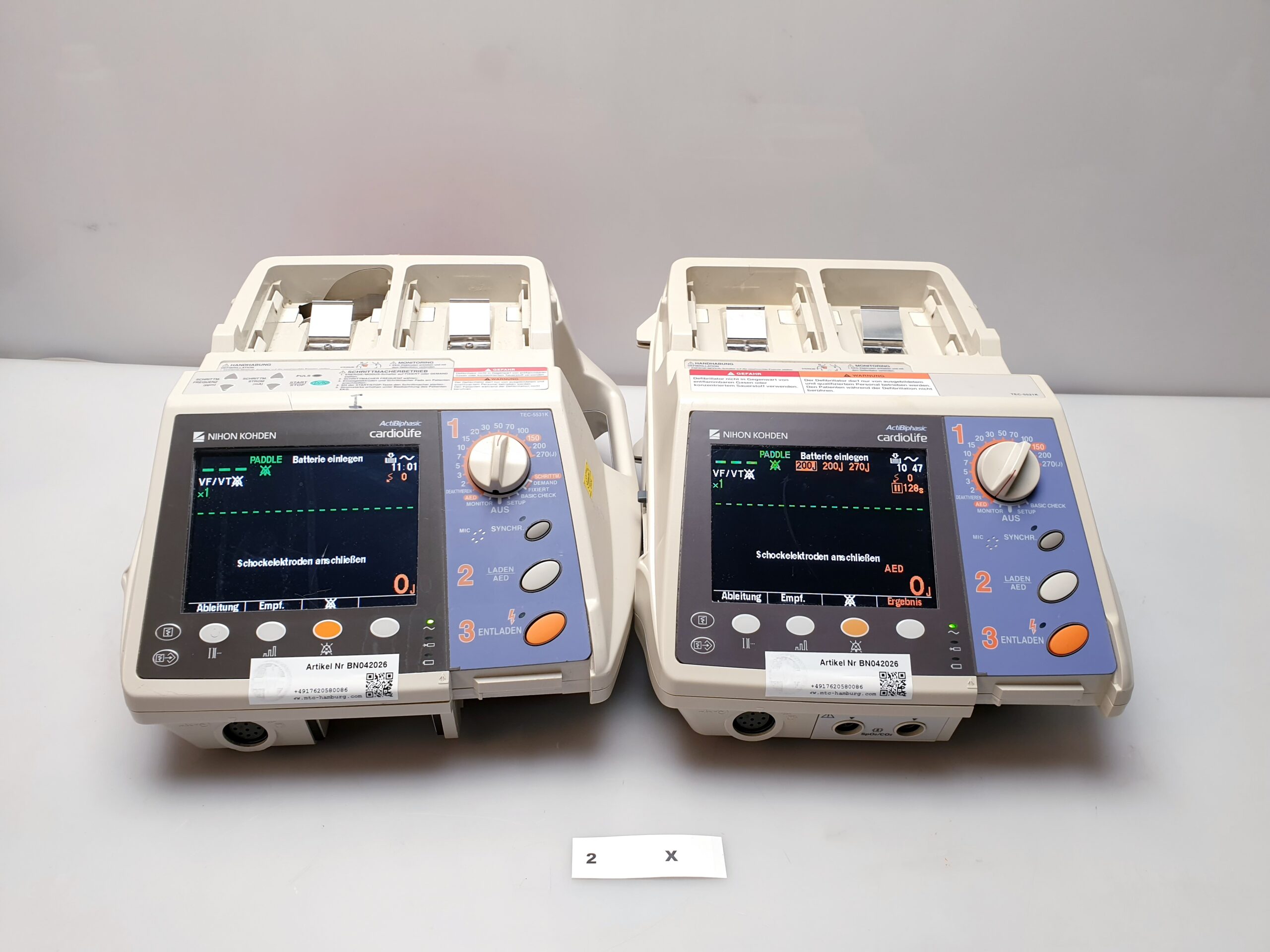 Nihon Kohden TEC-5521K Actibiphasic Cardiolife Defibrillator - Defi
