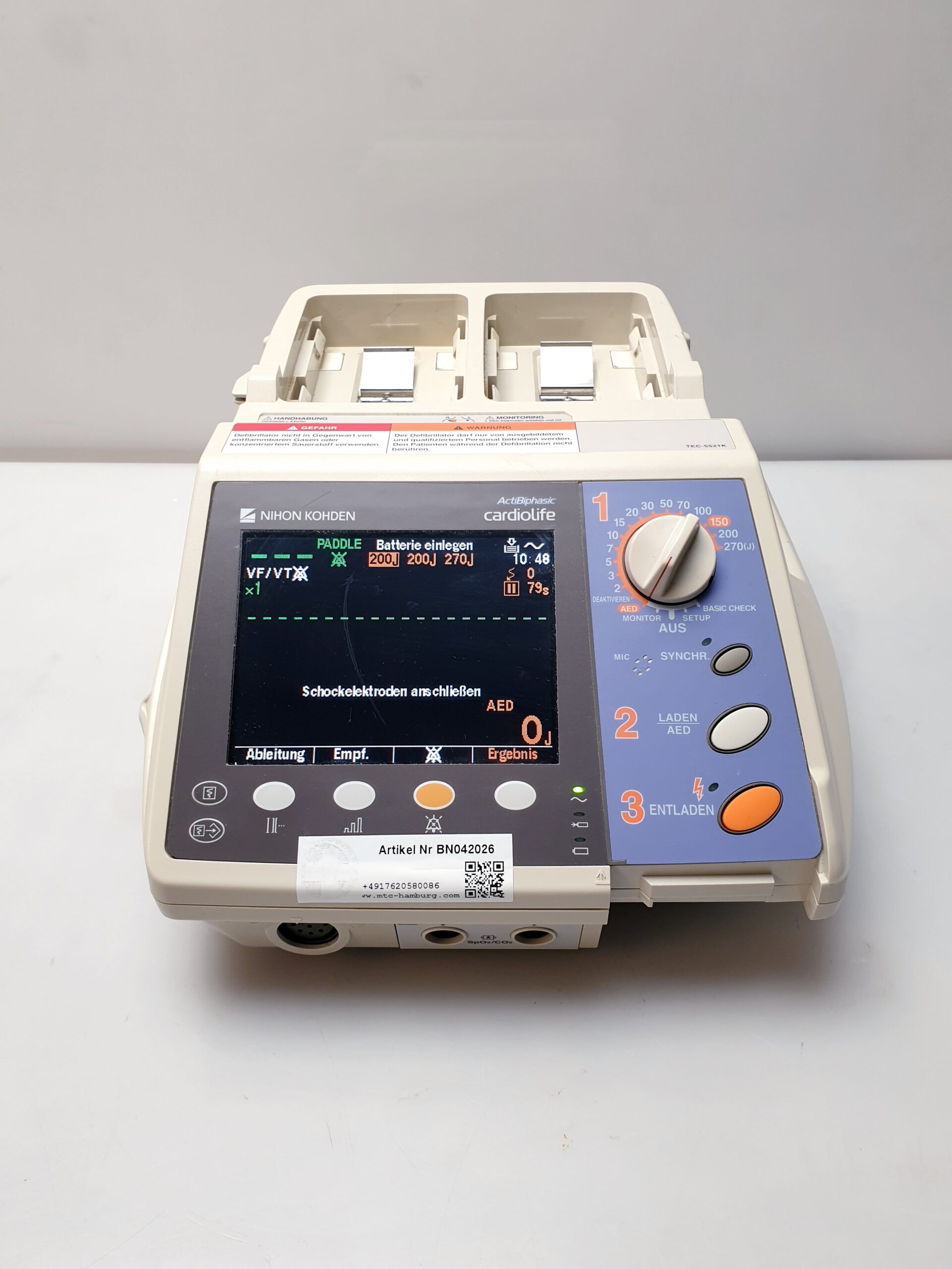 Nihon Kohden TEC-5521K Actibiphasic Cardiolife Defibrillator - Defi – Bild 4