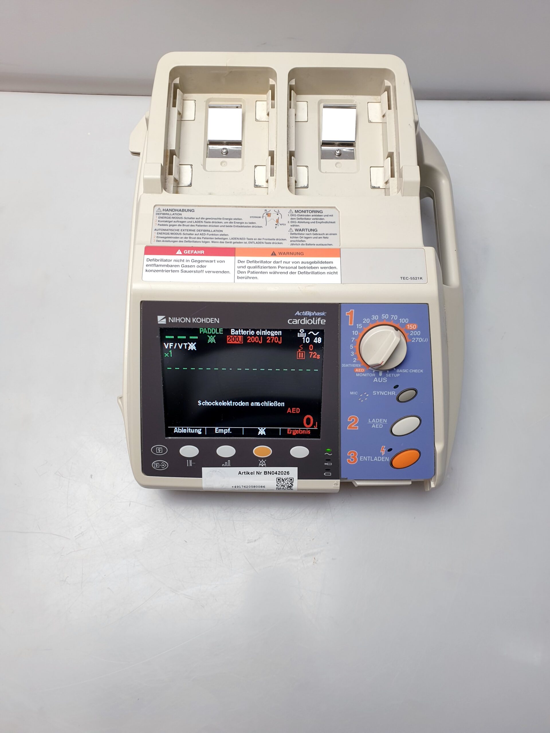 Nihon Kohden TEC-5521K Actibiphasic Cardiolife Defibrillator - Defi – Bild 5