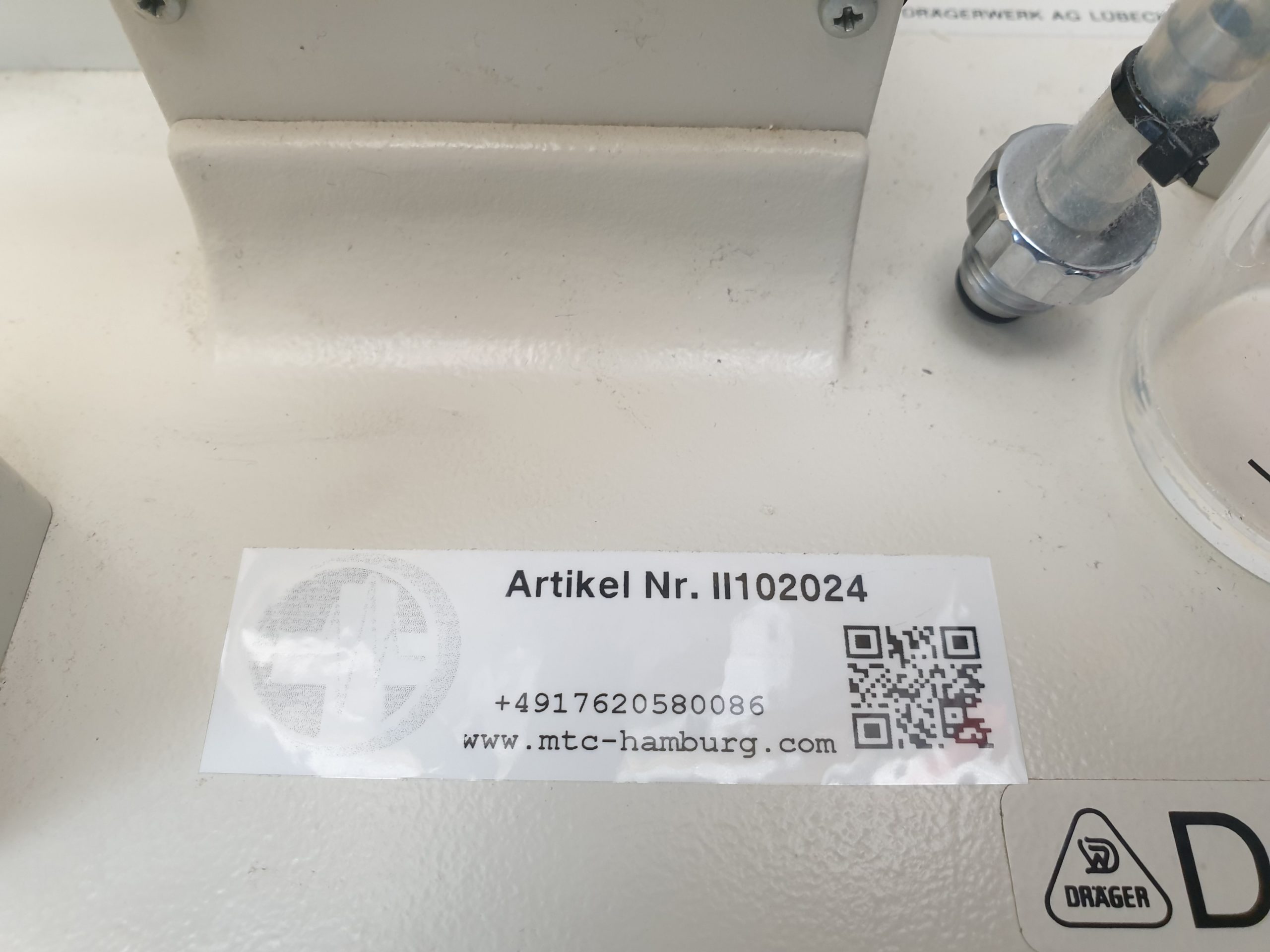 Dräger Behälter Bronchussauger mit Deckel und Manometer - Tragbar – Bild 2