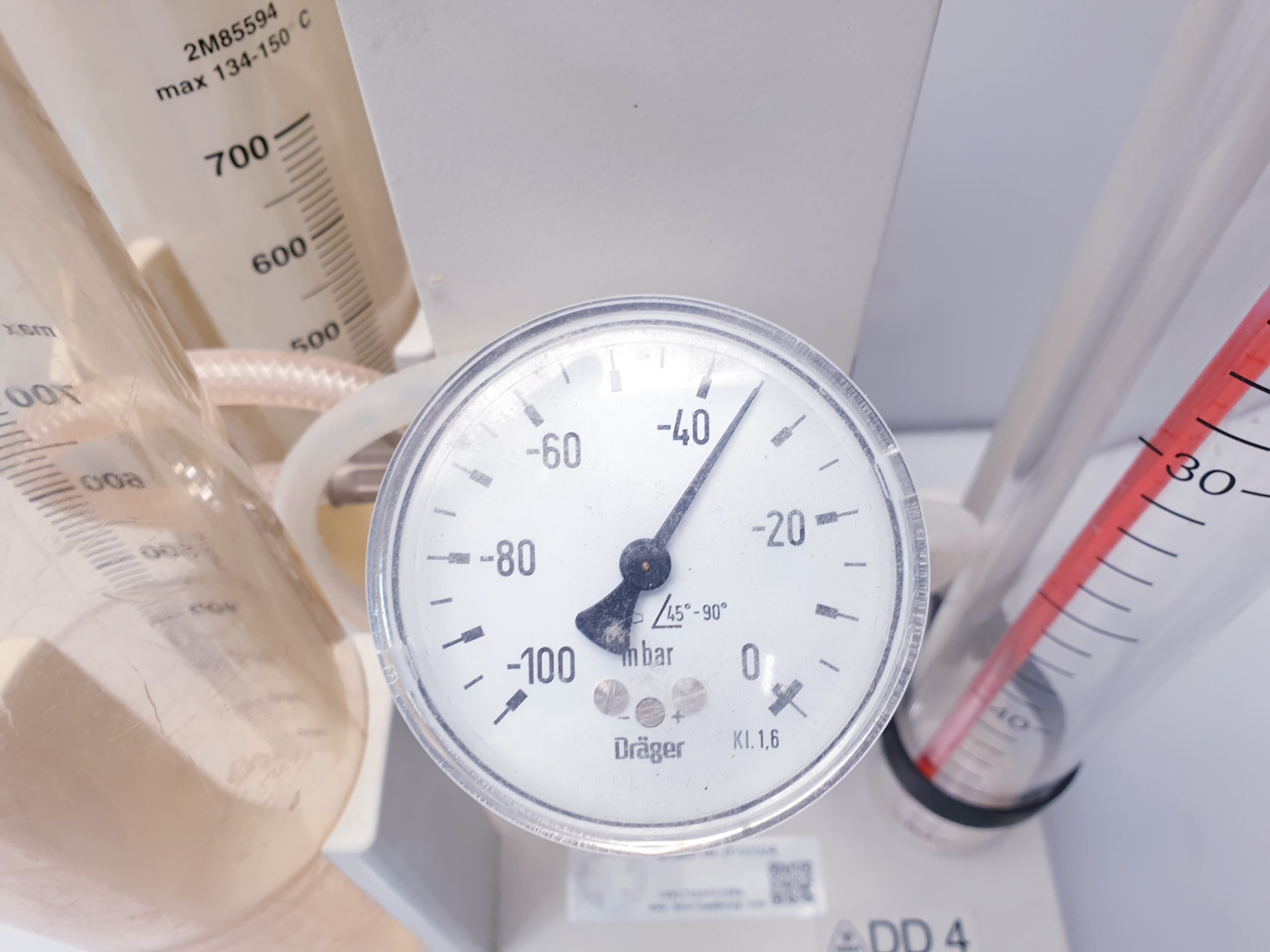 Dräger Behälter Bronchussauger mit Deckel und Manometer - Tragbar – Bild 5