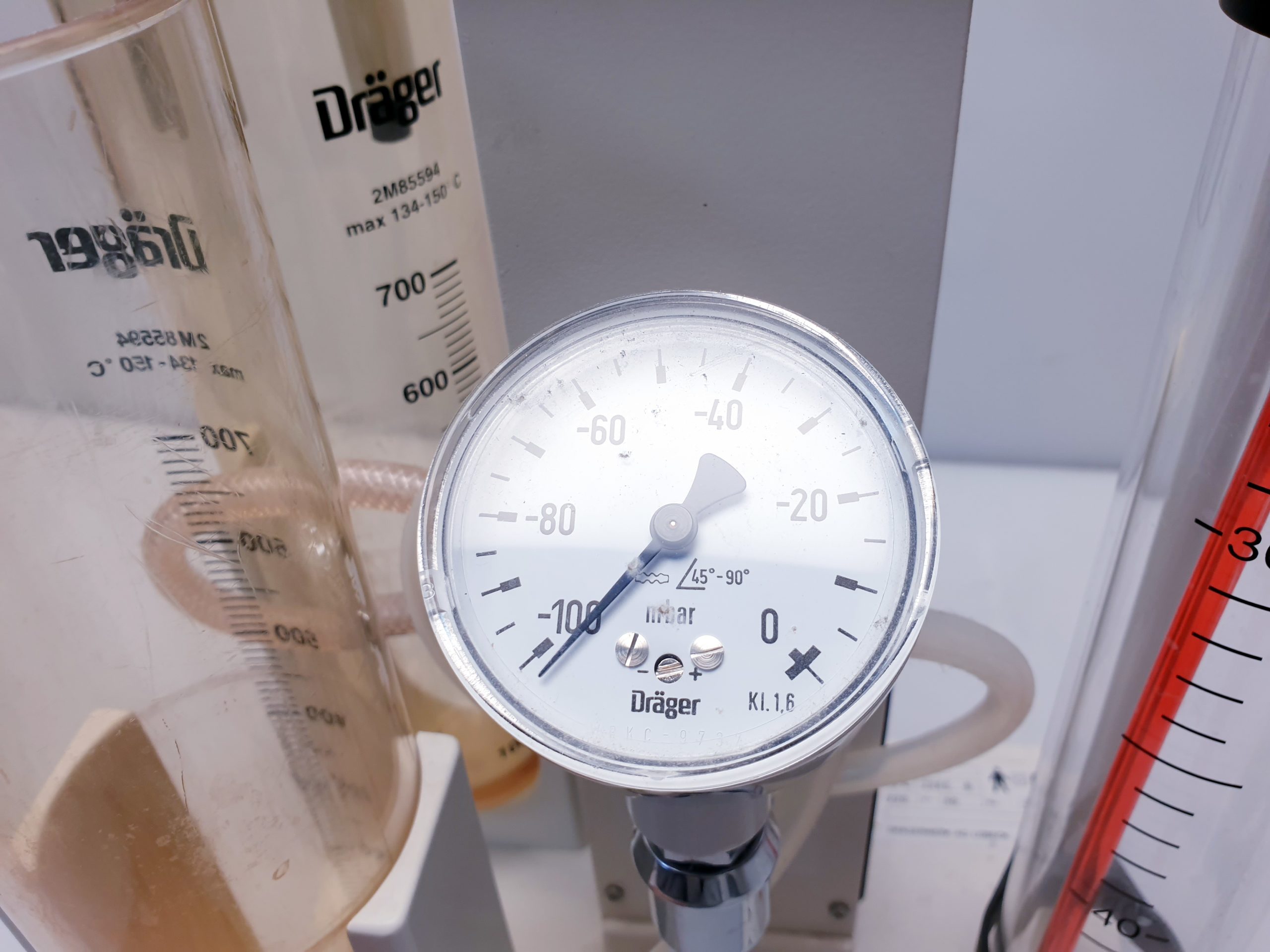 Dräger Behälter Bronchussauger mit Deckel und Manometer - Tragbar – Bild 10