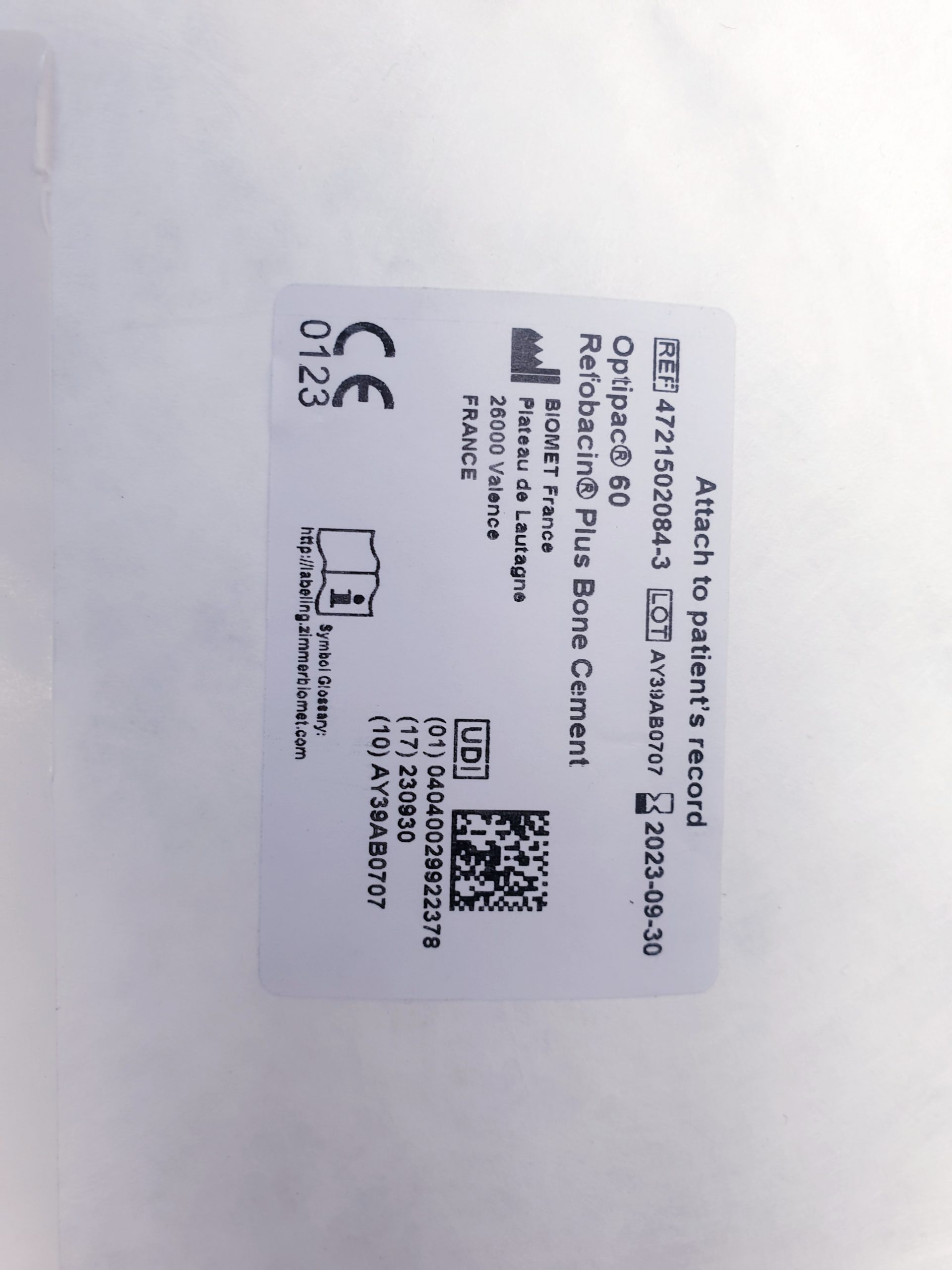 Optipac 60 refobacin bone cement – Bild 10