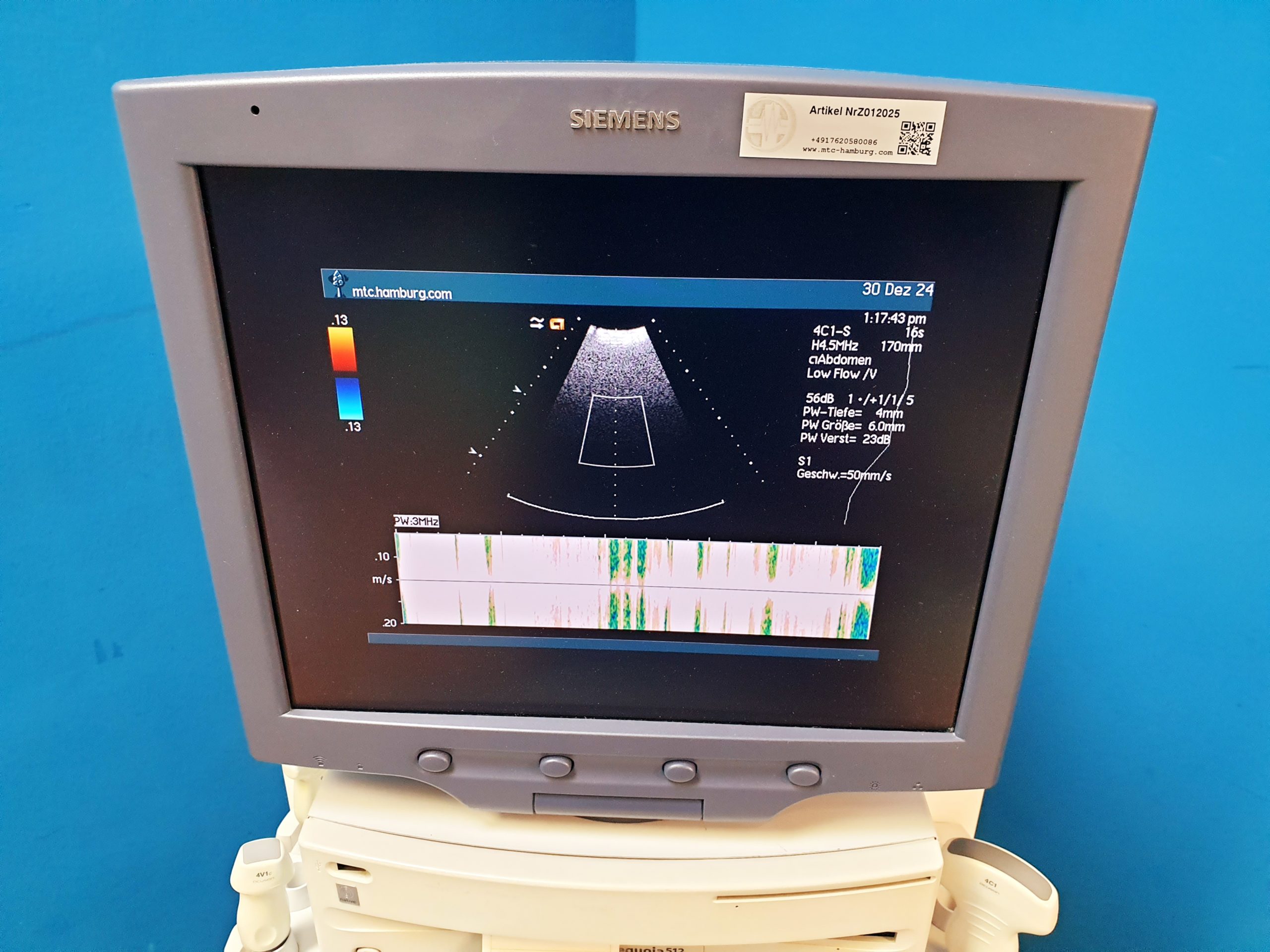 Siemens Acuson Sequoia 512 Farbdoppler + 4V1c + 4C1 + 6L3 – Bild 3