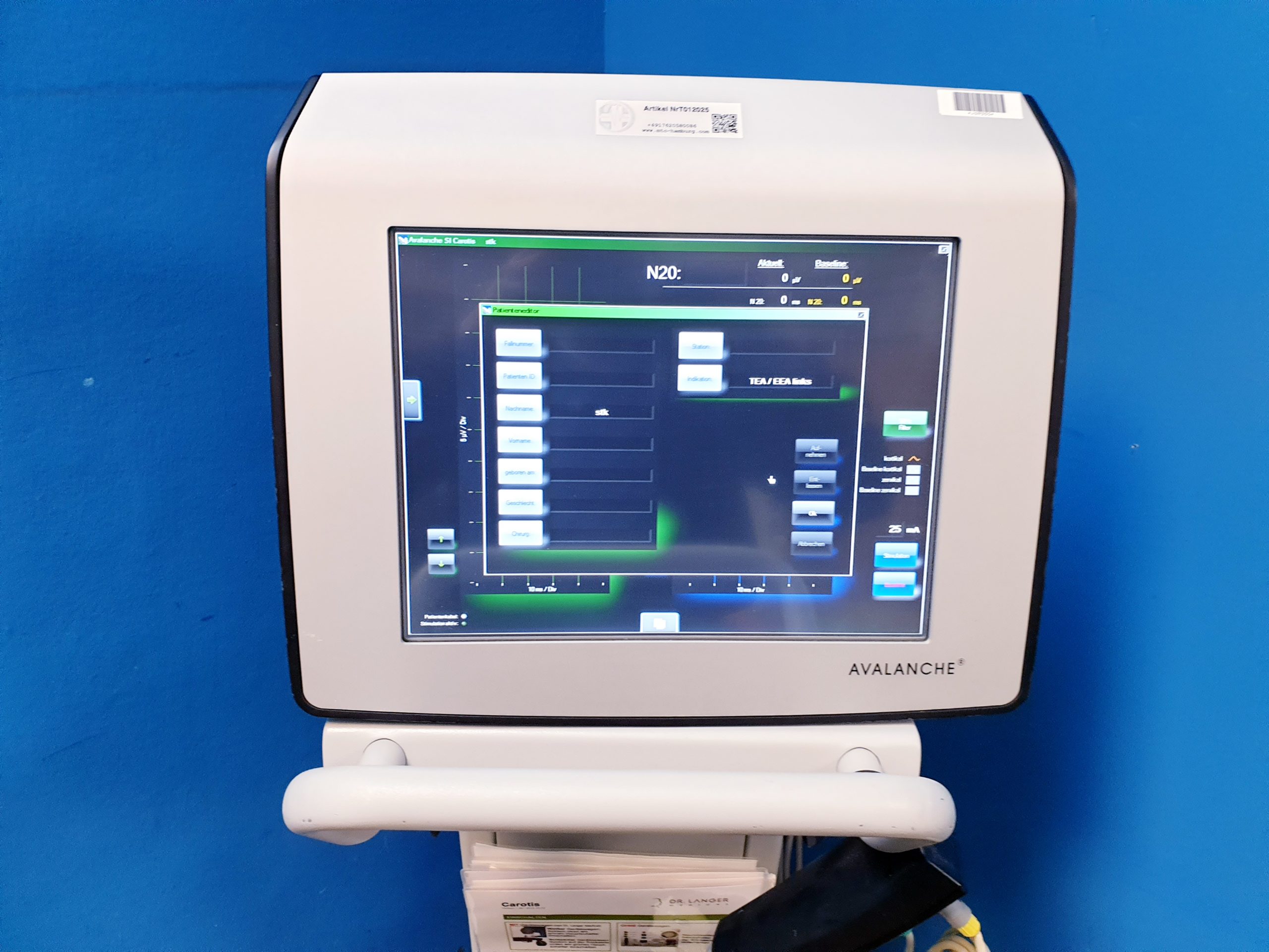 DR. LANGER MEDICAL NERVMONITOR AVALANCHE XT + ZUBEHÖR Diagnoseanzeige – Bild 3