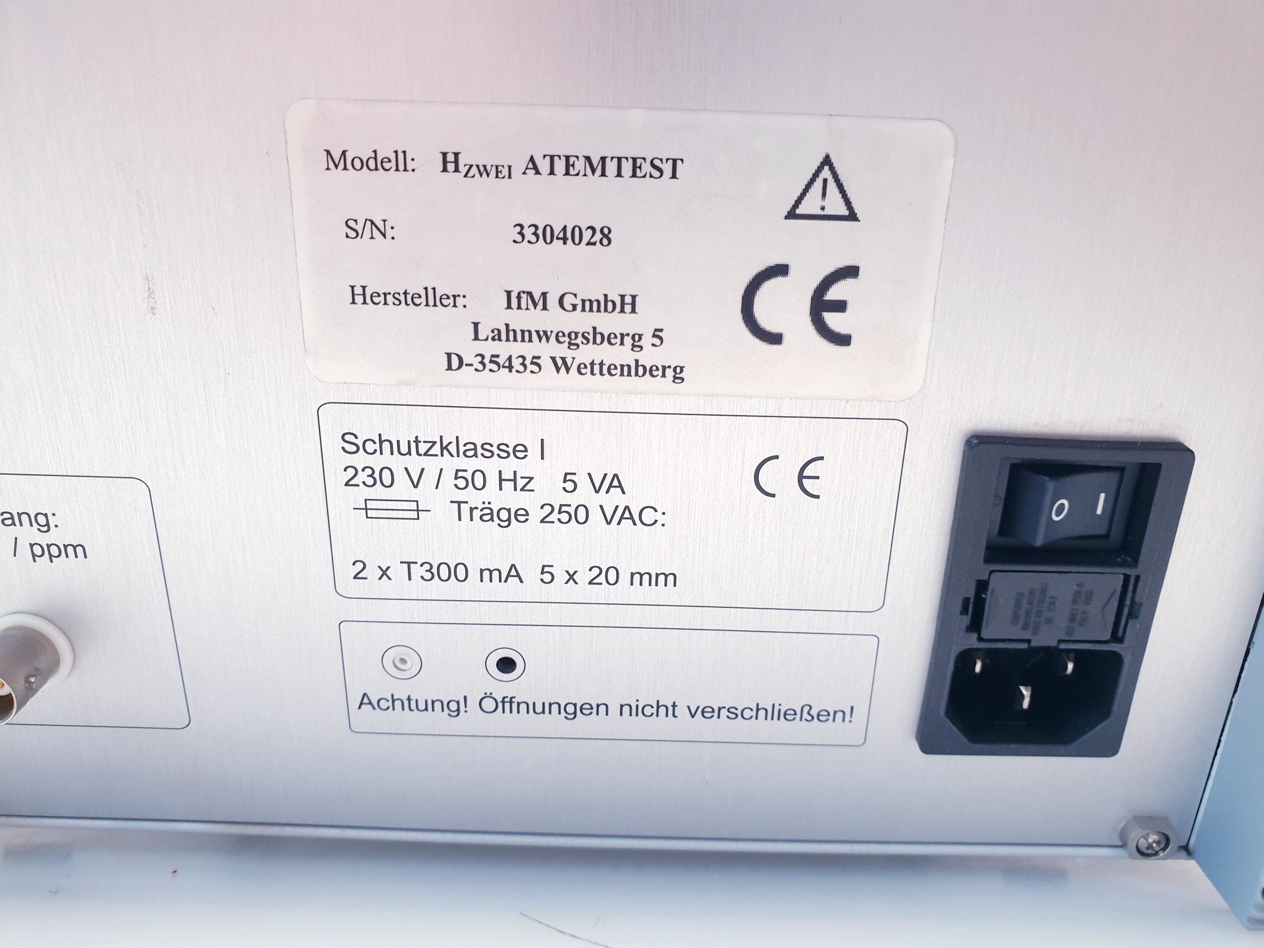 IFM GMBH HZWEI Atemtest PPM WASSERSTOFF – Bild 8