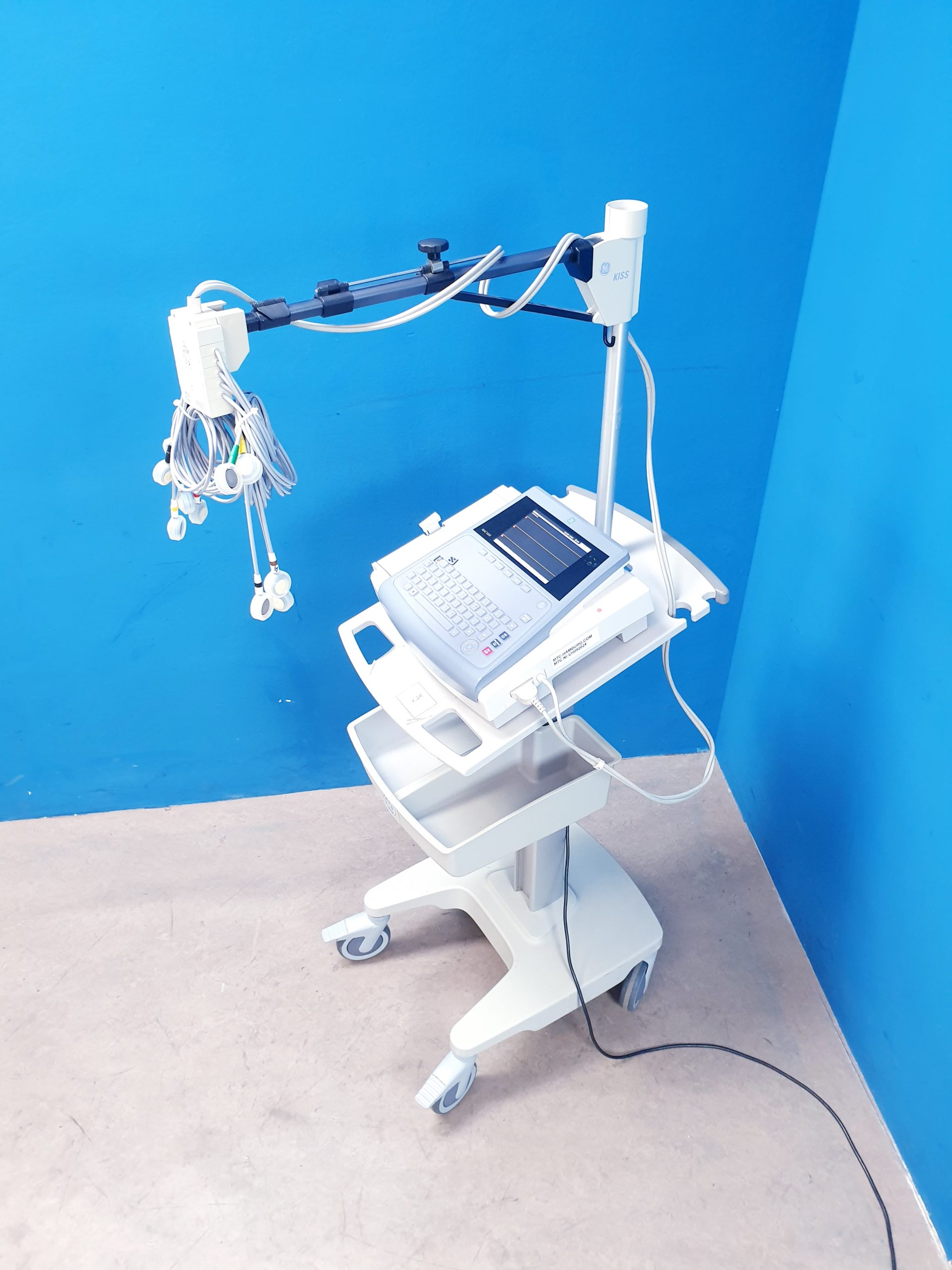 Ge Mac 1600 EKG Gerät mit Gerätewagen mit Kabelarmhalterung – Bild 9