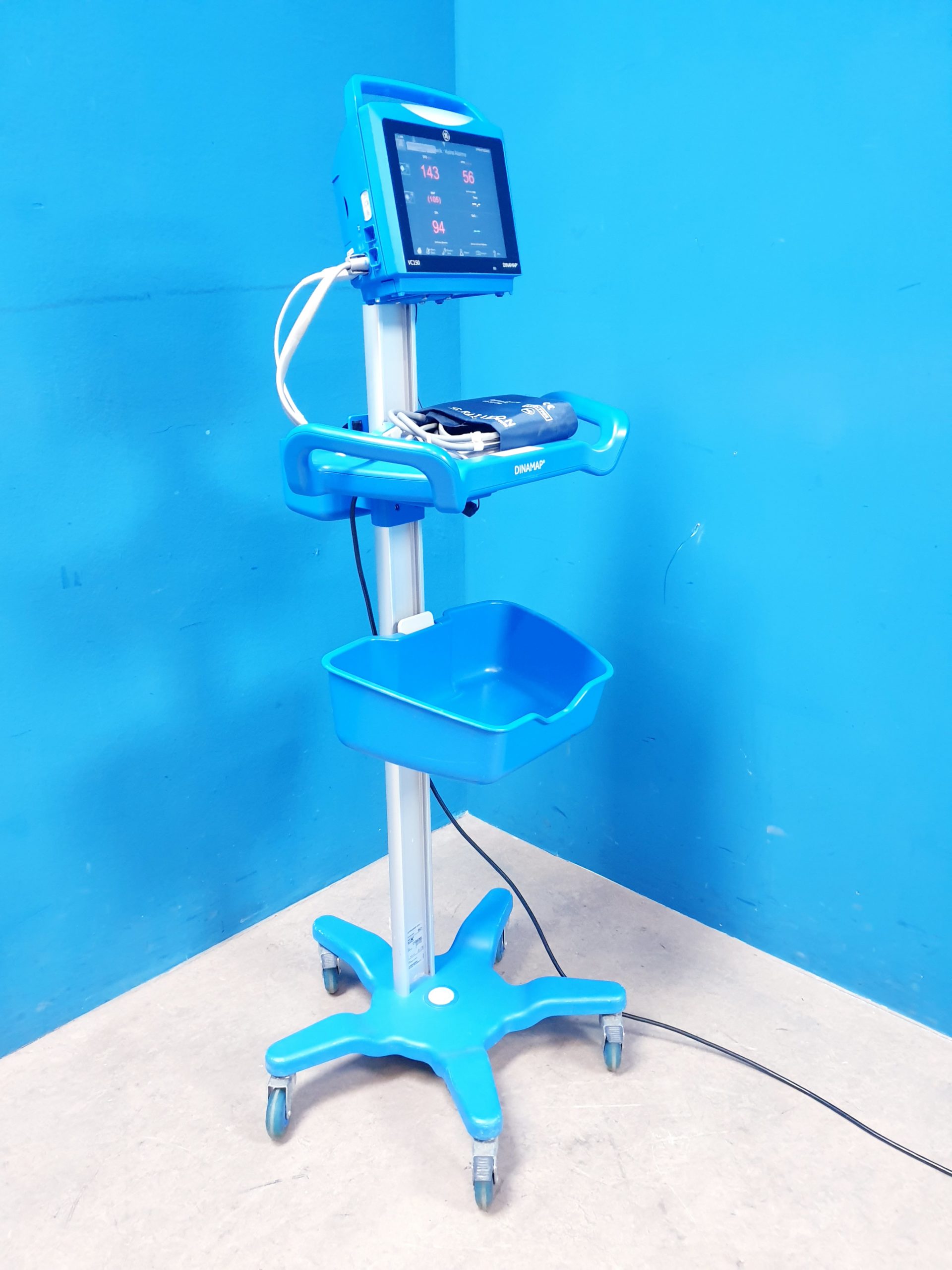 GE Carescape VC150 SpO2 + NiBp Vitaldatenmonitor mit Gerätewagen – Bild 8