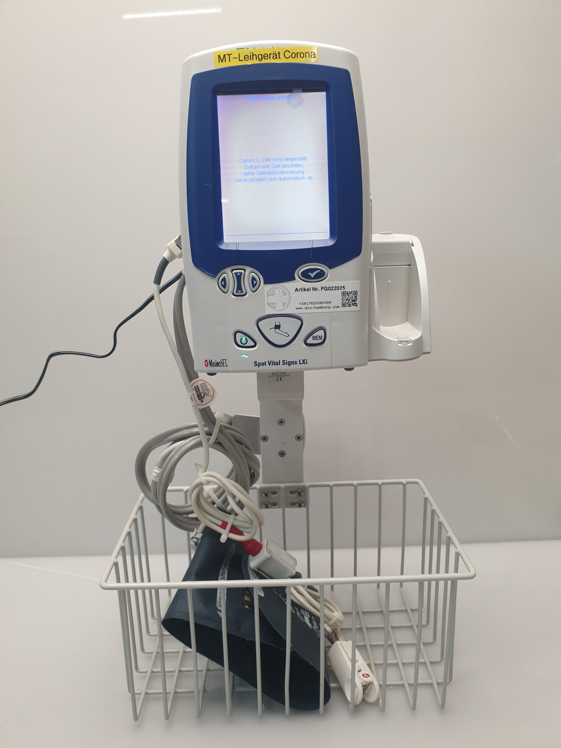 WelchAllyn Spot Vital Signs LXi 45NEO Überwachungsmonitor SpO2 + Blutdruck – Bild 3