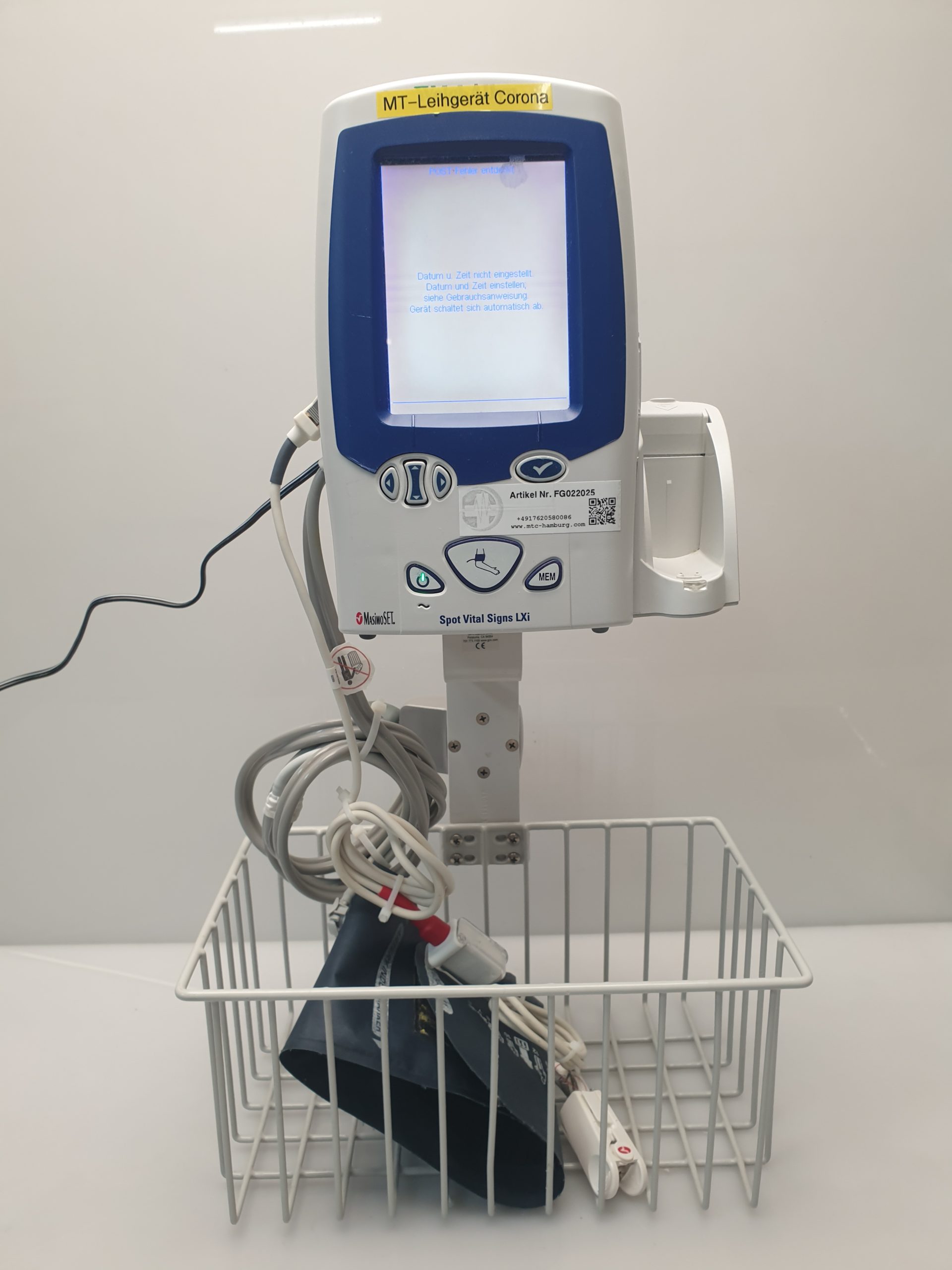 WelchAllyn Spot Vital Signs LXi 45NEO Überwachungsmonitor SpO2 + Blutdruck – Bild 4