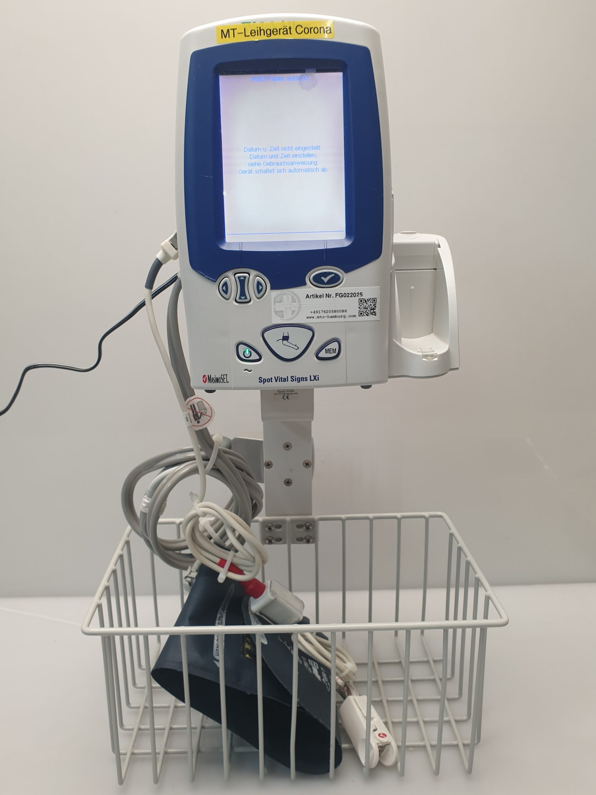 WelchAllyn Spot Vital Signs LXi 45NEO Überwachungsmonitor SpO2 + Blutdruck – Bild 7