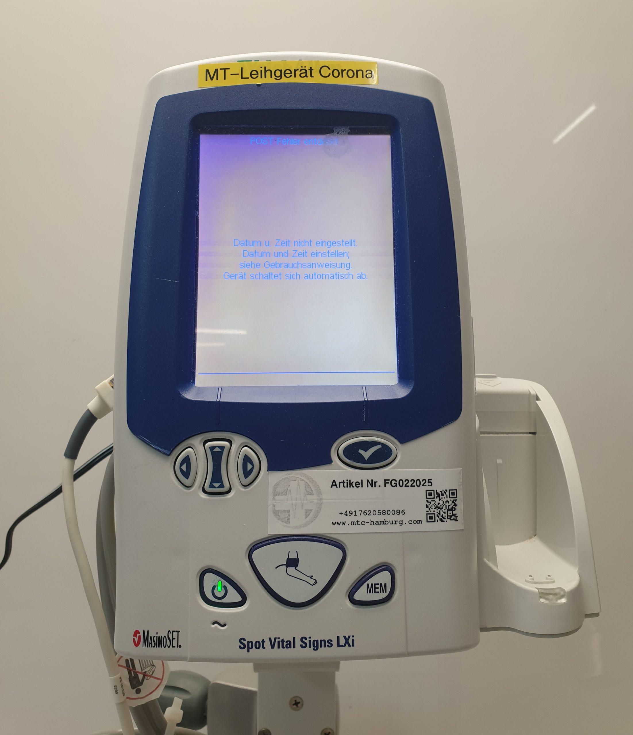 WelchAllyn Spot Vital Signs LXi 45NEO Überwachungsmonitor SpO2 + Blutdruck – Bild 8