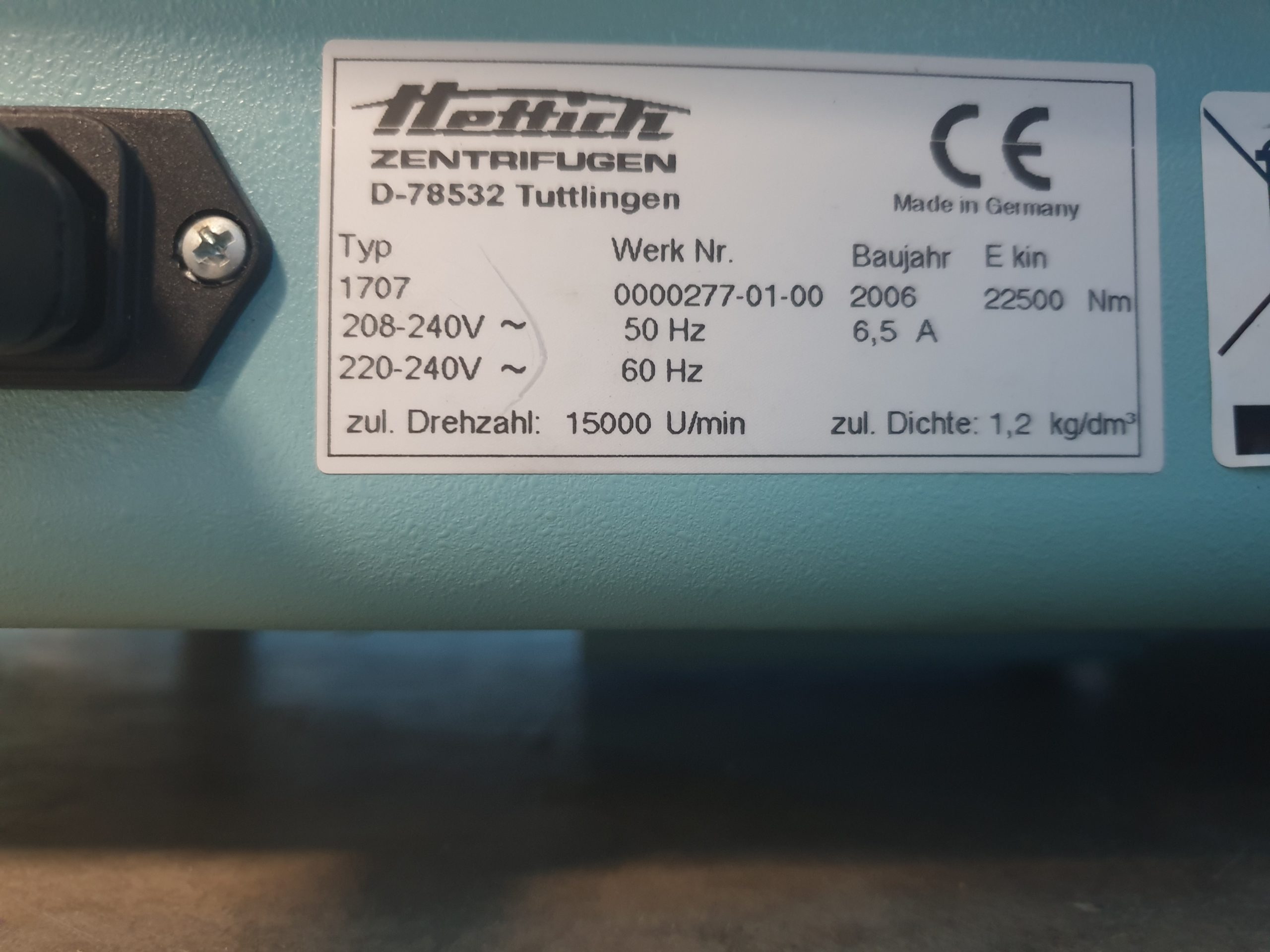 Hettich Rotina 38 Zentrifuge - Ohne Rotor – Bild 17