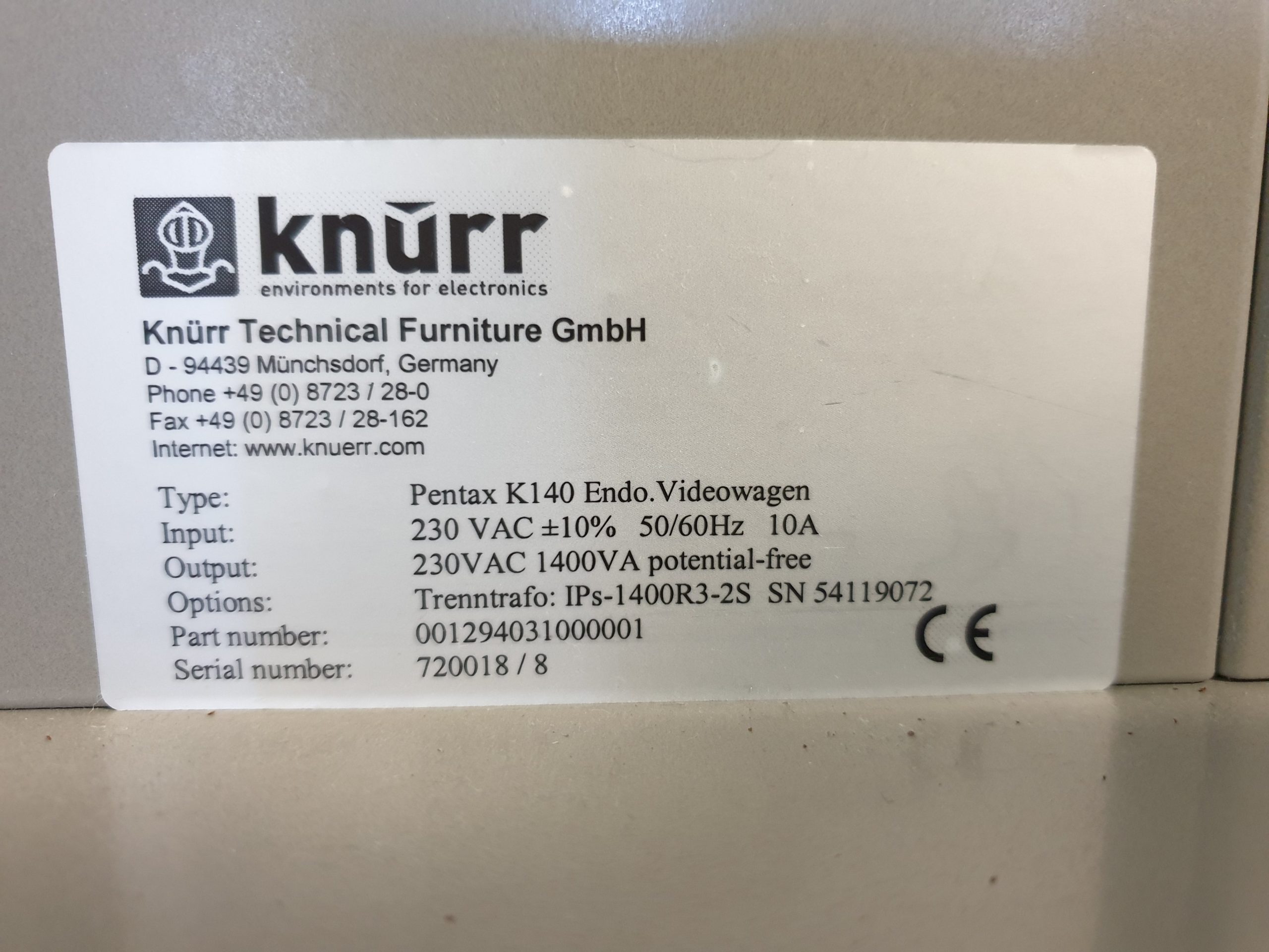 PENTAX K140 ENDO Videowagen - Gerätewagen – Bild 17