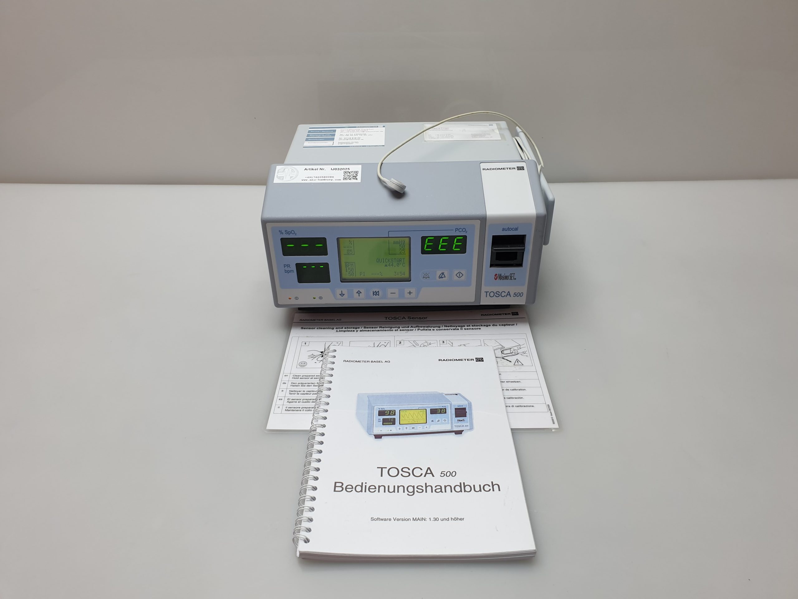 Radiometer TOSCA 500 Masimo set Spo2 Pco 2 Pulse Patient Oximeter Monitor Oxygen – Bild 3