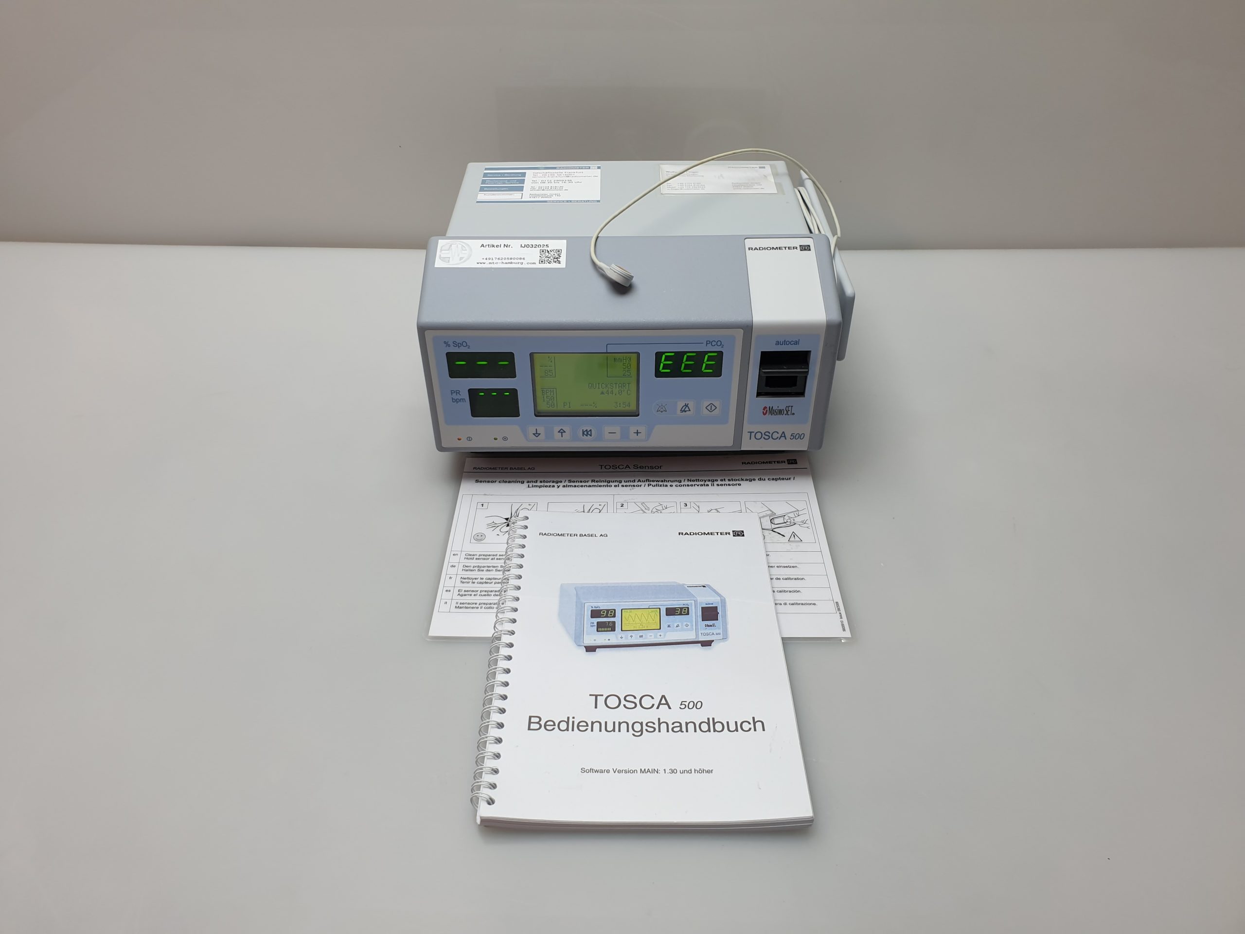 Radiometer TOSCA 500 Masimo set Spo2 Pco 2 Pulse Patient Oximeter Monitor Oxygen – Bild 4