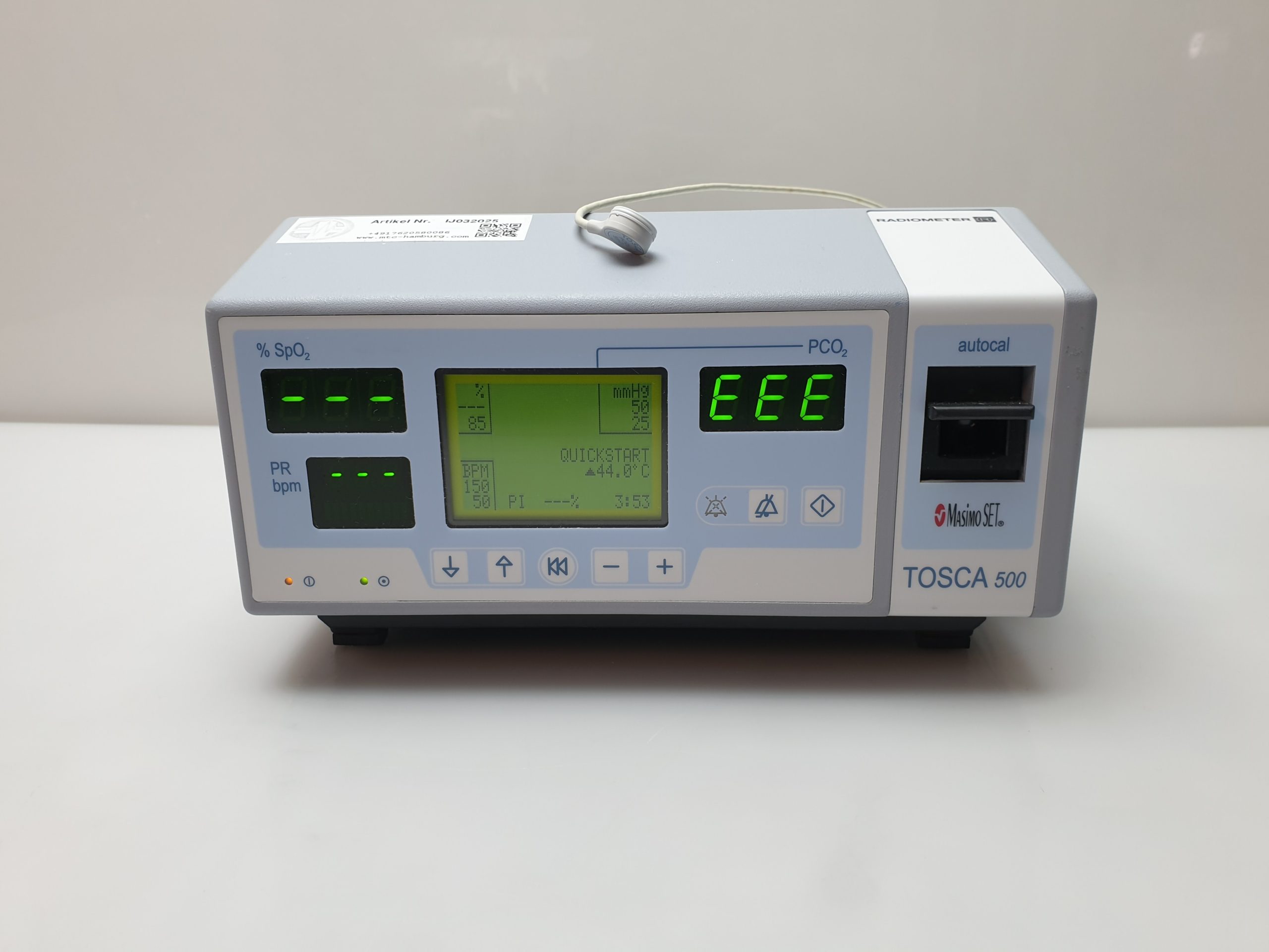Radiometer TOSCA 500 Masimo set Spo2 Pco 2 Pulse Patient Oximeter Monitor Oxygen – Bild 6