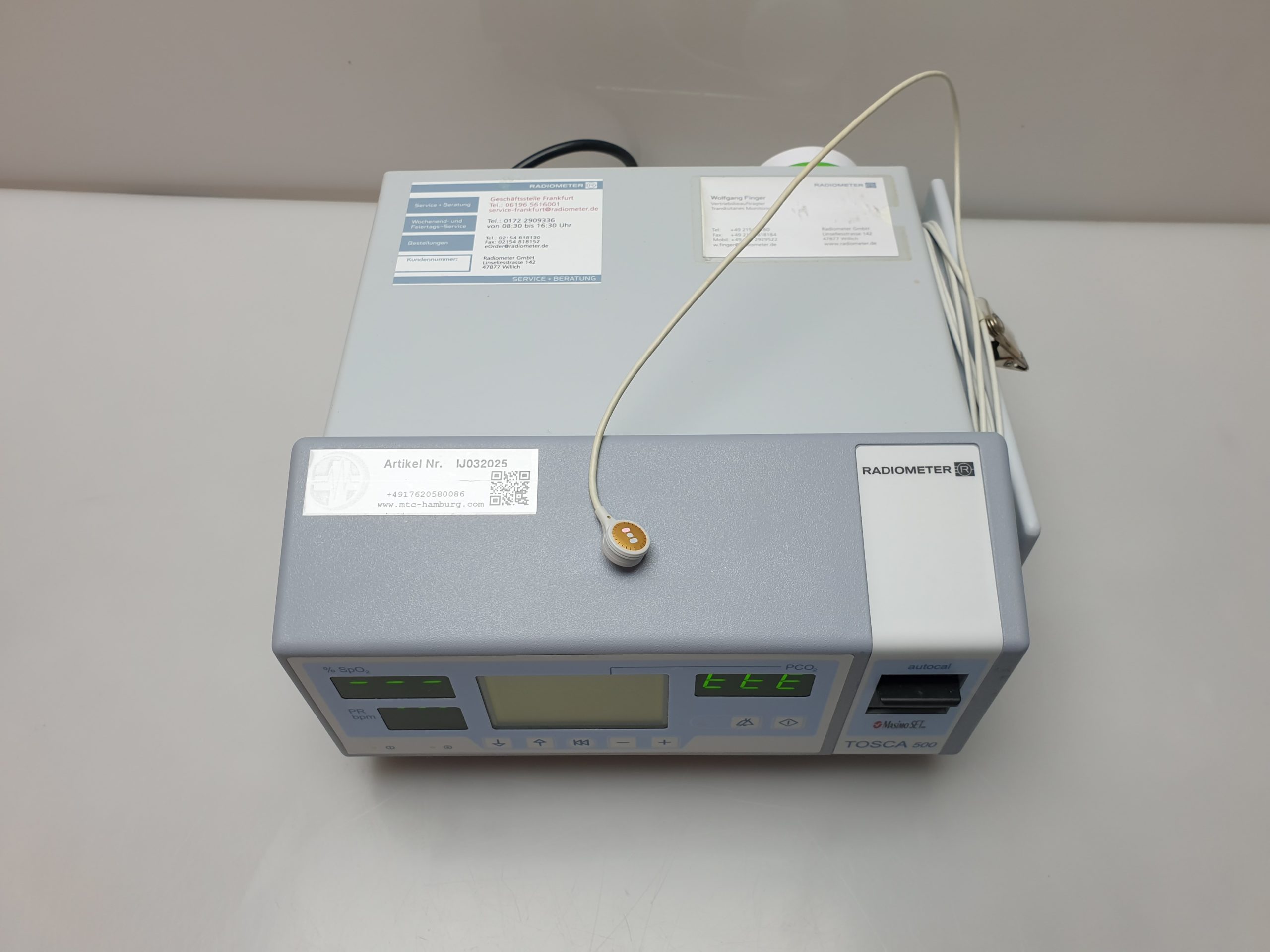 Radiometer TOSCA 500 Masimo set Spo2 Pco 2 Pulse Patient Oximeter Monitor Oxygen – Bild 11