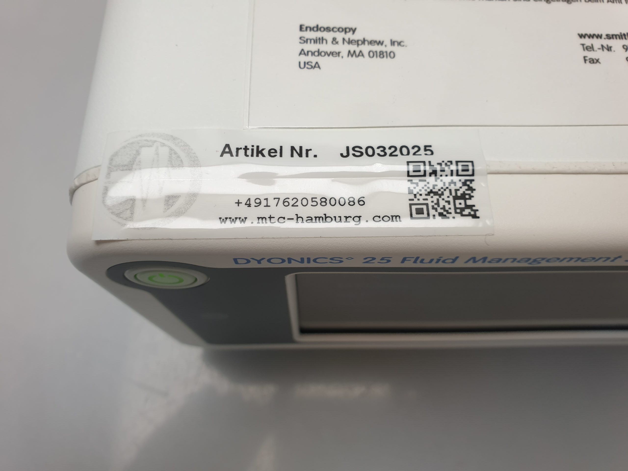 Smith & Nephew Dyonics 25 Fluid Management System – Bild 2